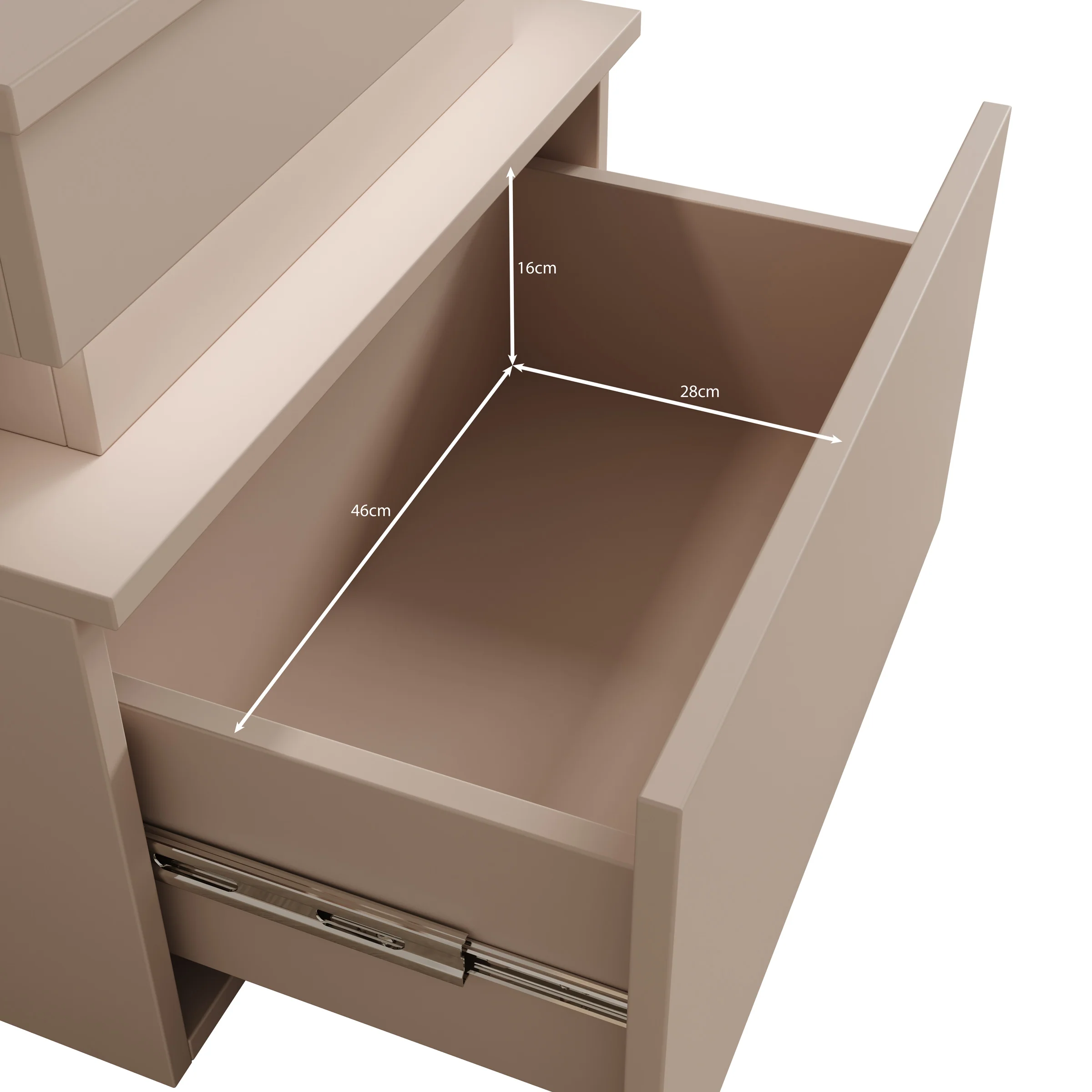 Galan - Nachtkastje - Beige - 55x39x51 cm - Image 5