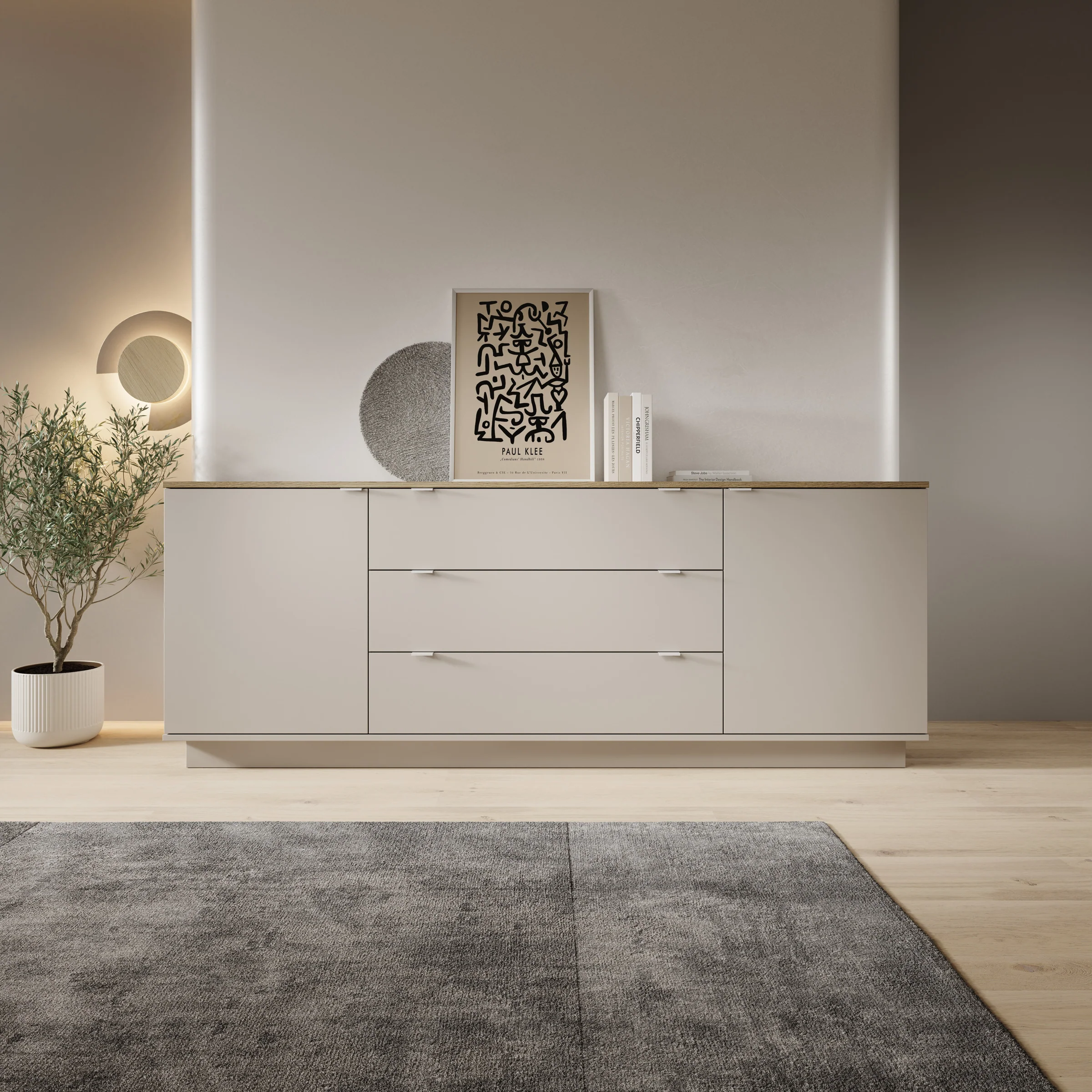 Galeno - Dressoir - Beige - 225x41x86 cm - Image 3