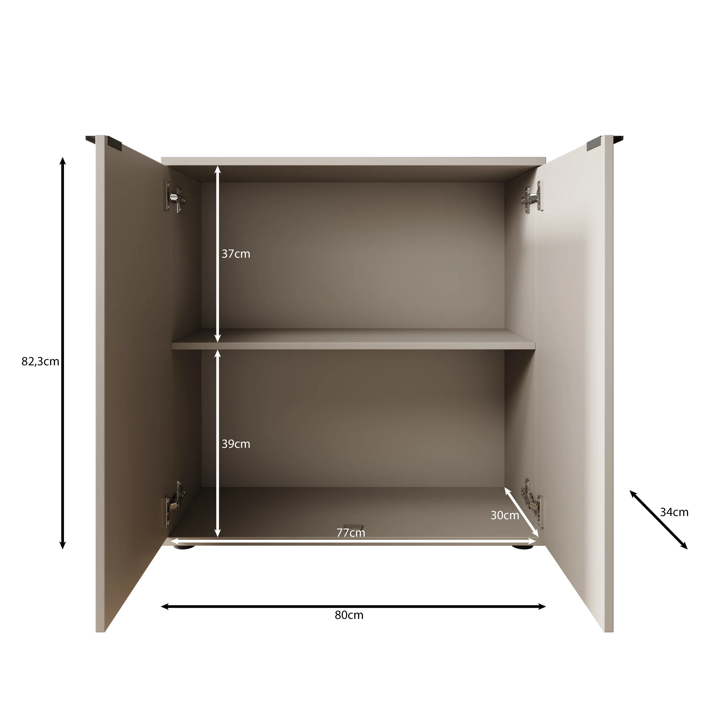 Galeno - Dressoir - Lichtgrijs - 80x34x82 cm - Image 6