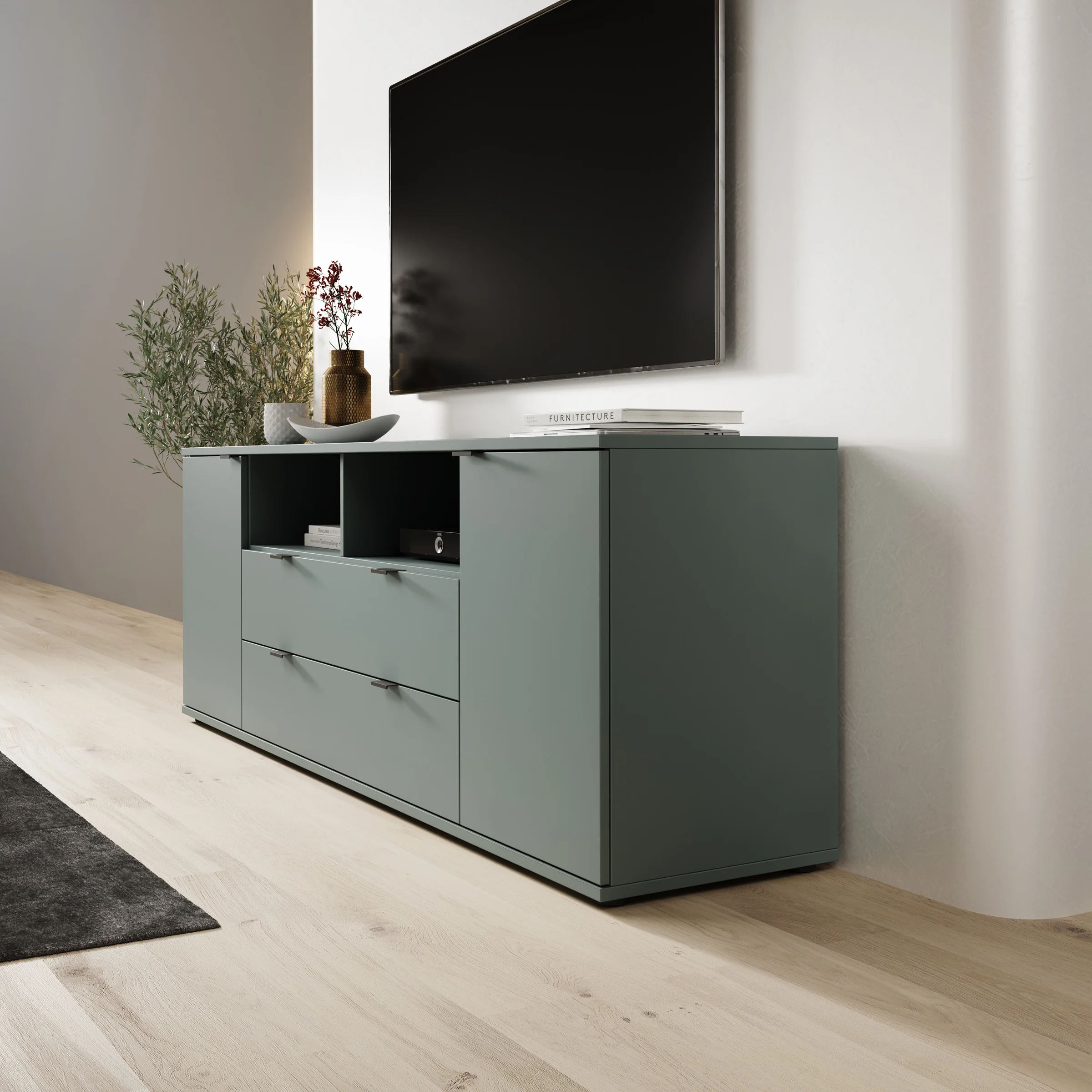 Galeno - TV-Meubel - Groen - 180x41x63 cm - Image 4