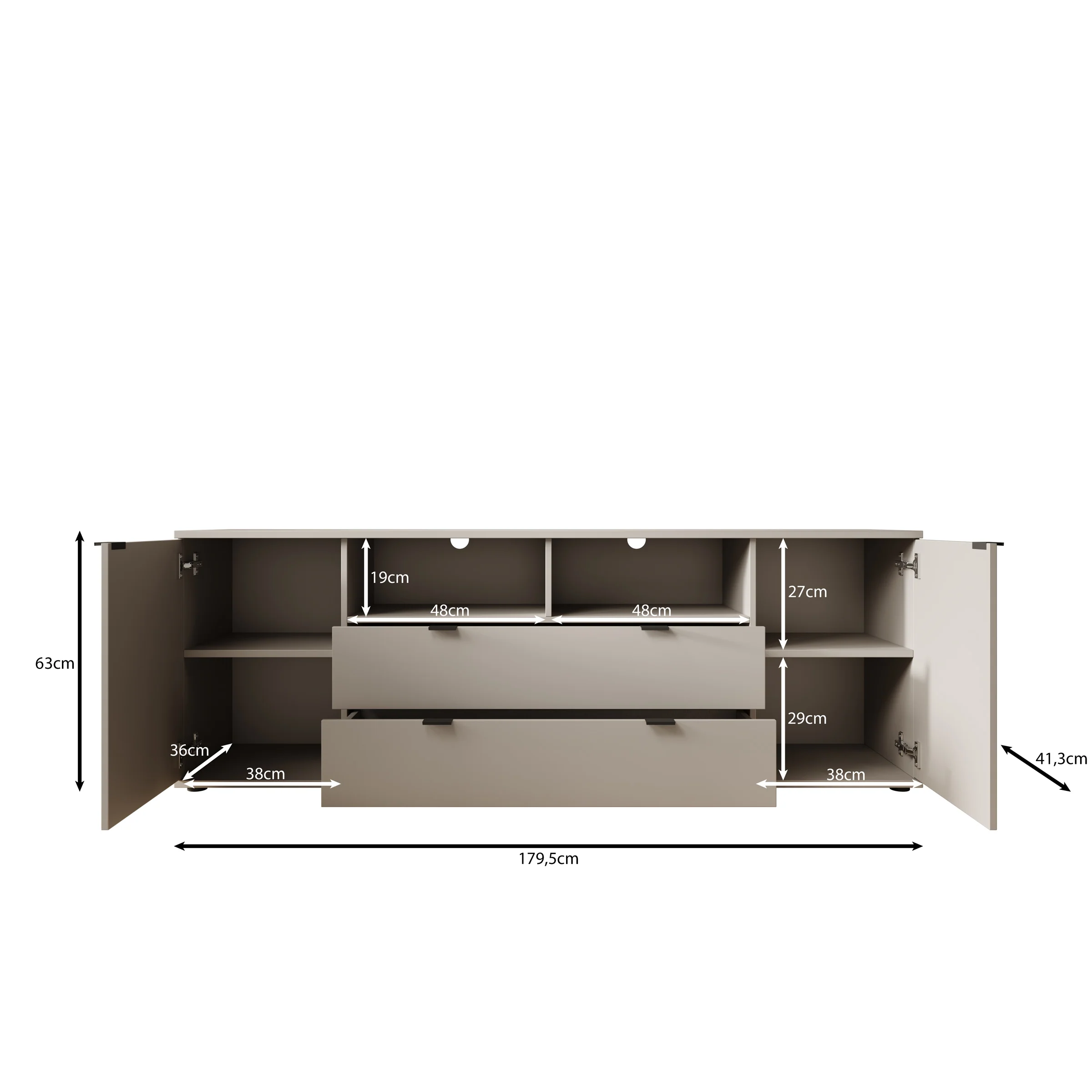 Galeno - TV-Meubel - Groen - 180x41x63 cm - Image 6