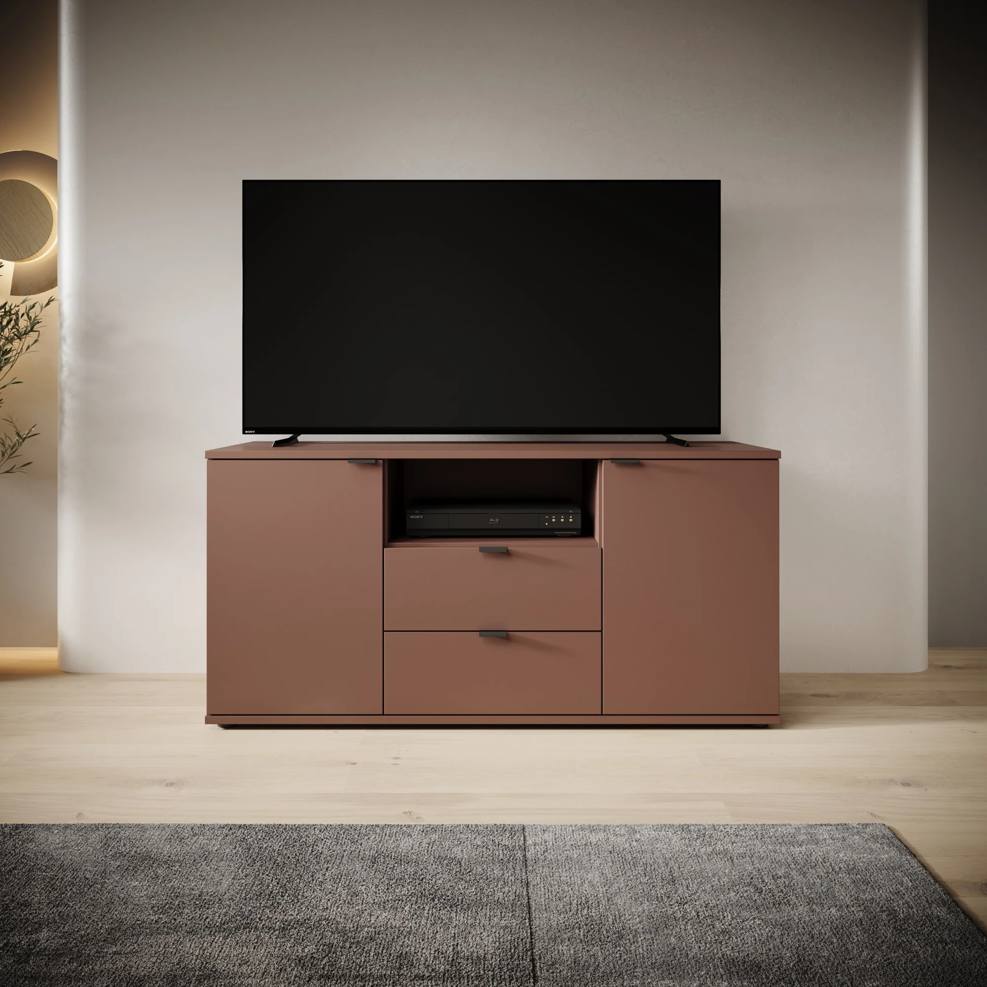 Galeno - TV-Meubel - Oudroze - 130x41x63 cm - Image 3
