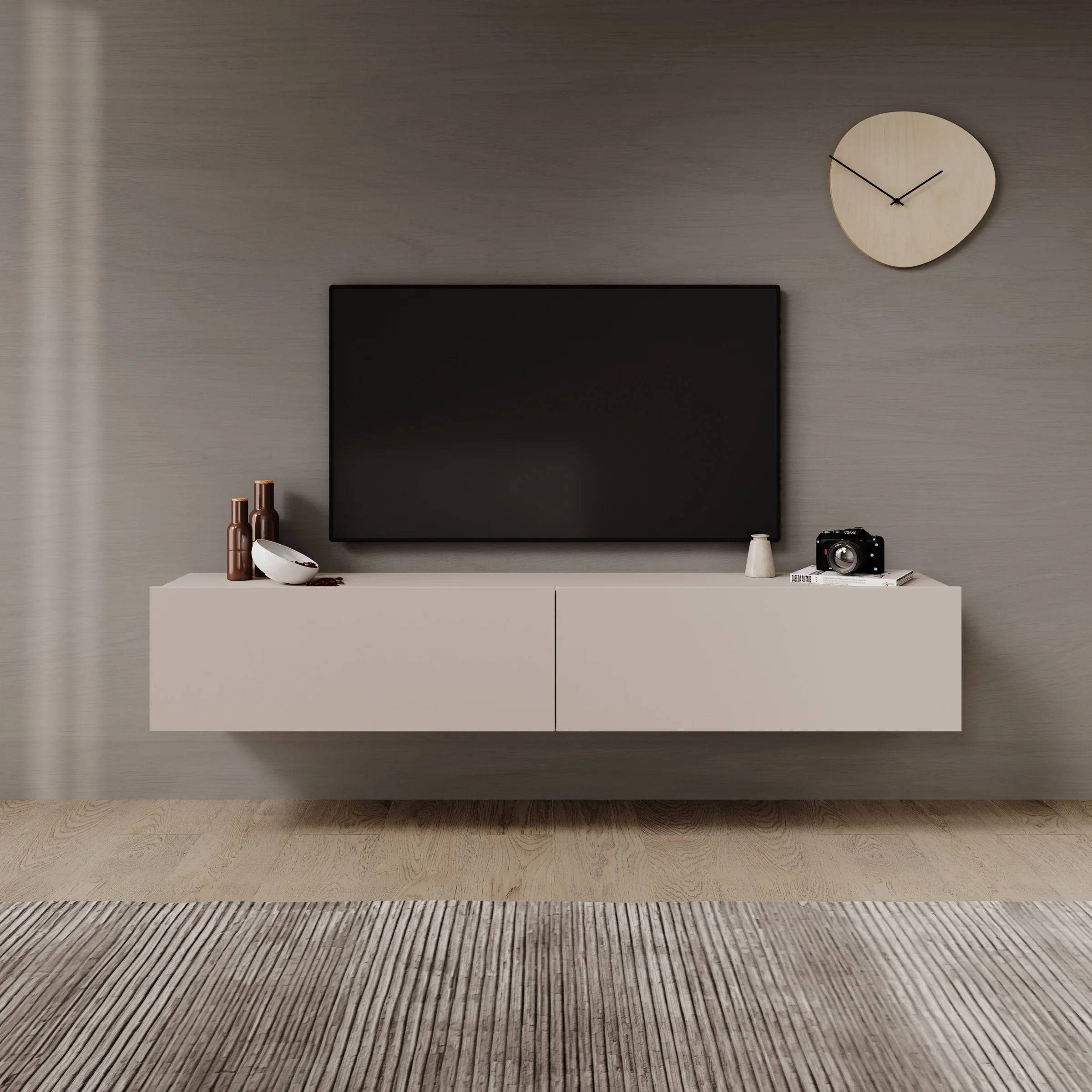 Gelvio - TV-Meubel - Beige - 180x32x32 cm - Image 3