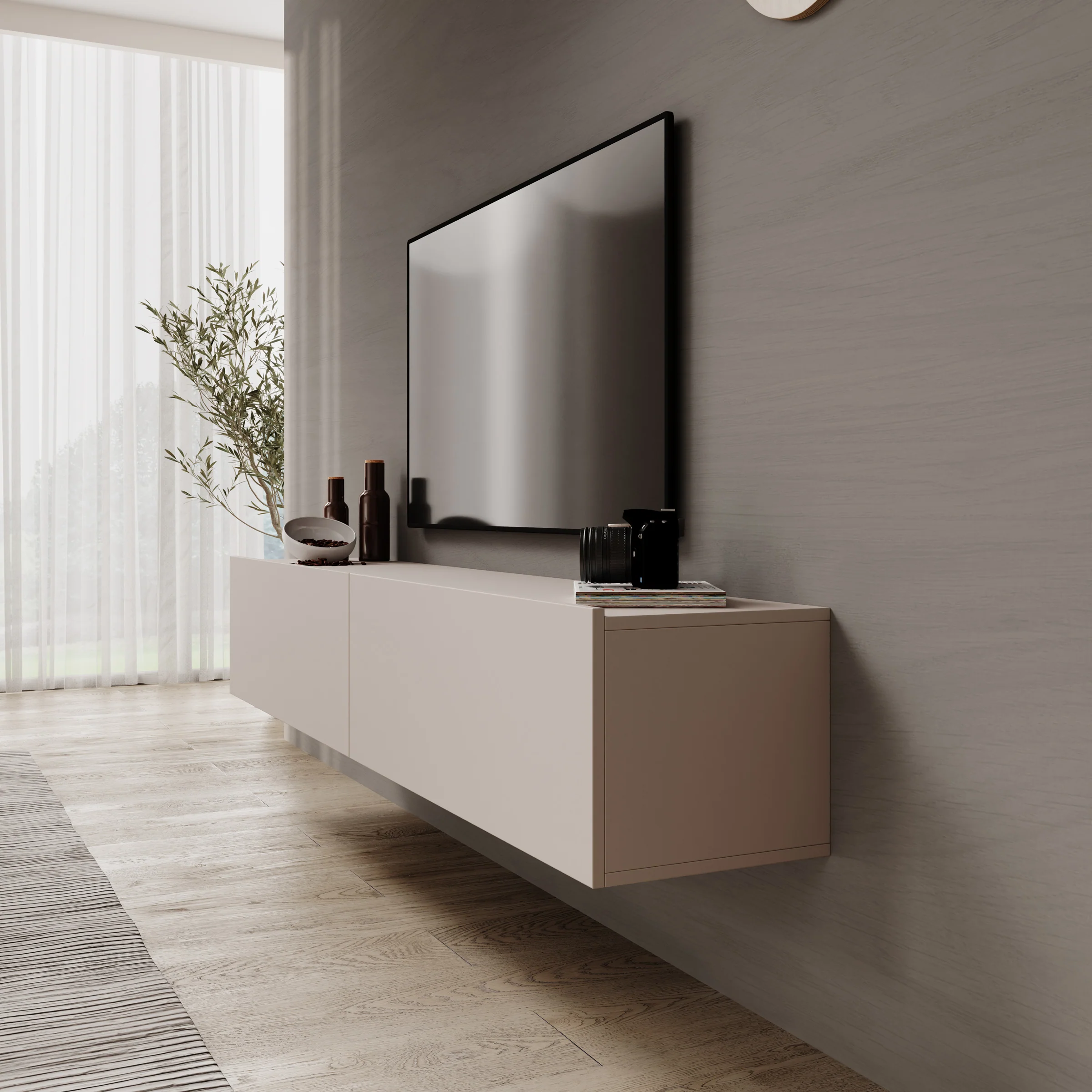 Gelvio - TV-Meubel - Beige - 180x32x32 cm - Image 4