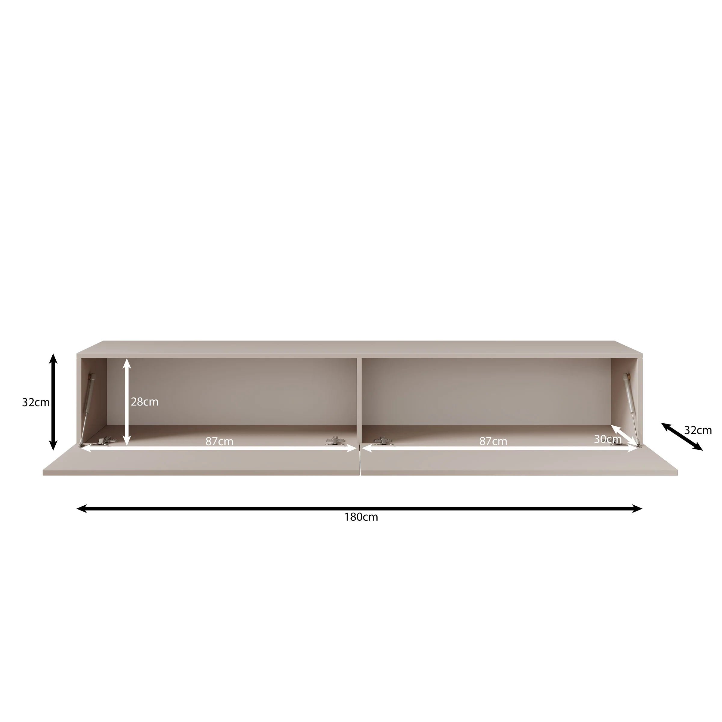 Gelvio - TV-Meubel - Beige - 180x32x32 cm - Image 6