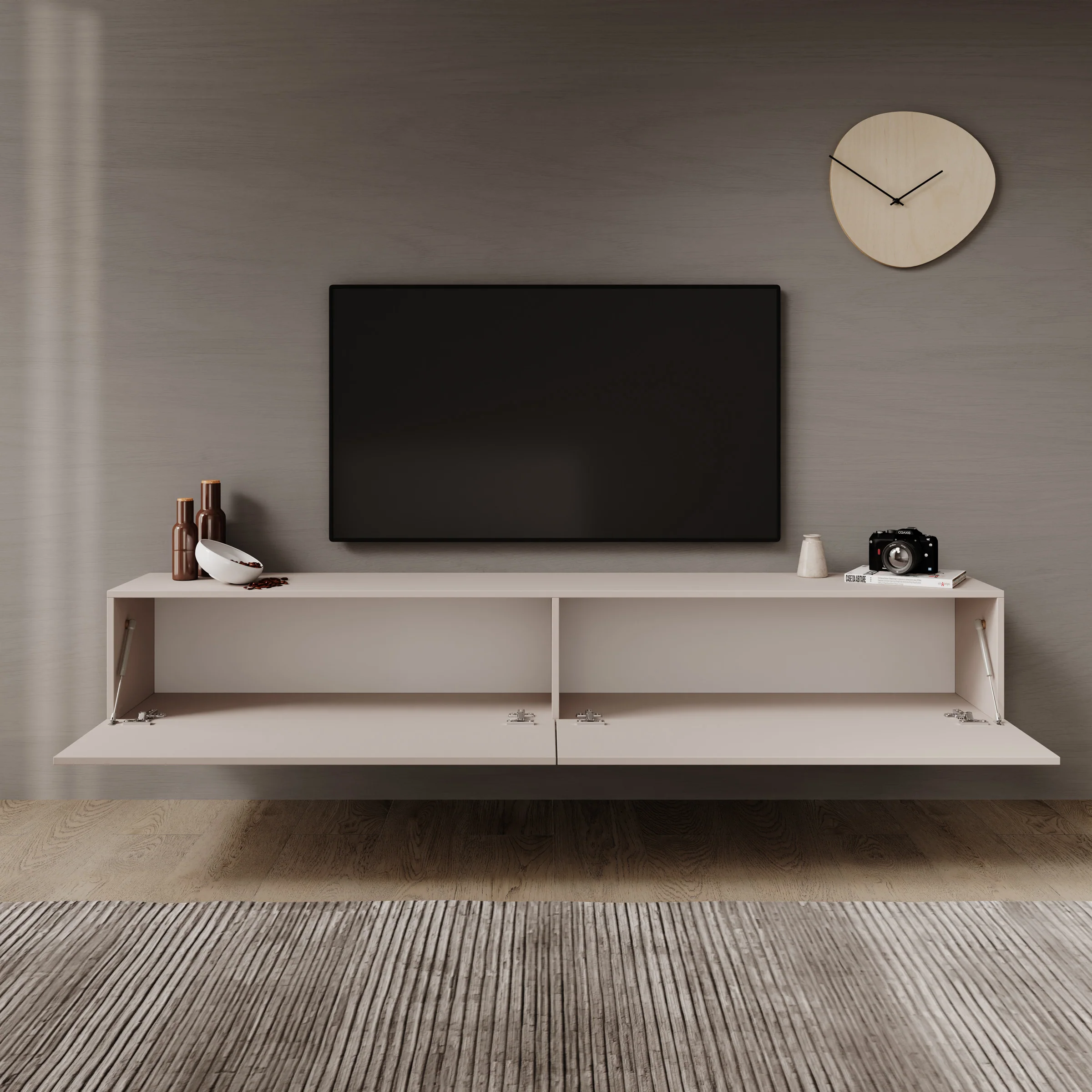 Gelvio - TV-Meubel - Beige - 200x32x32 cm - Image 2