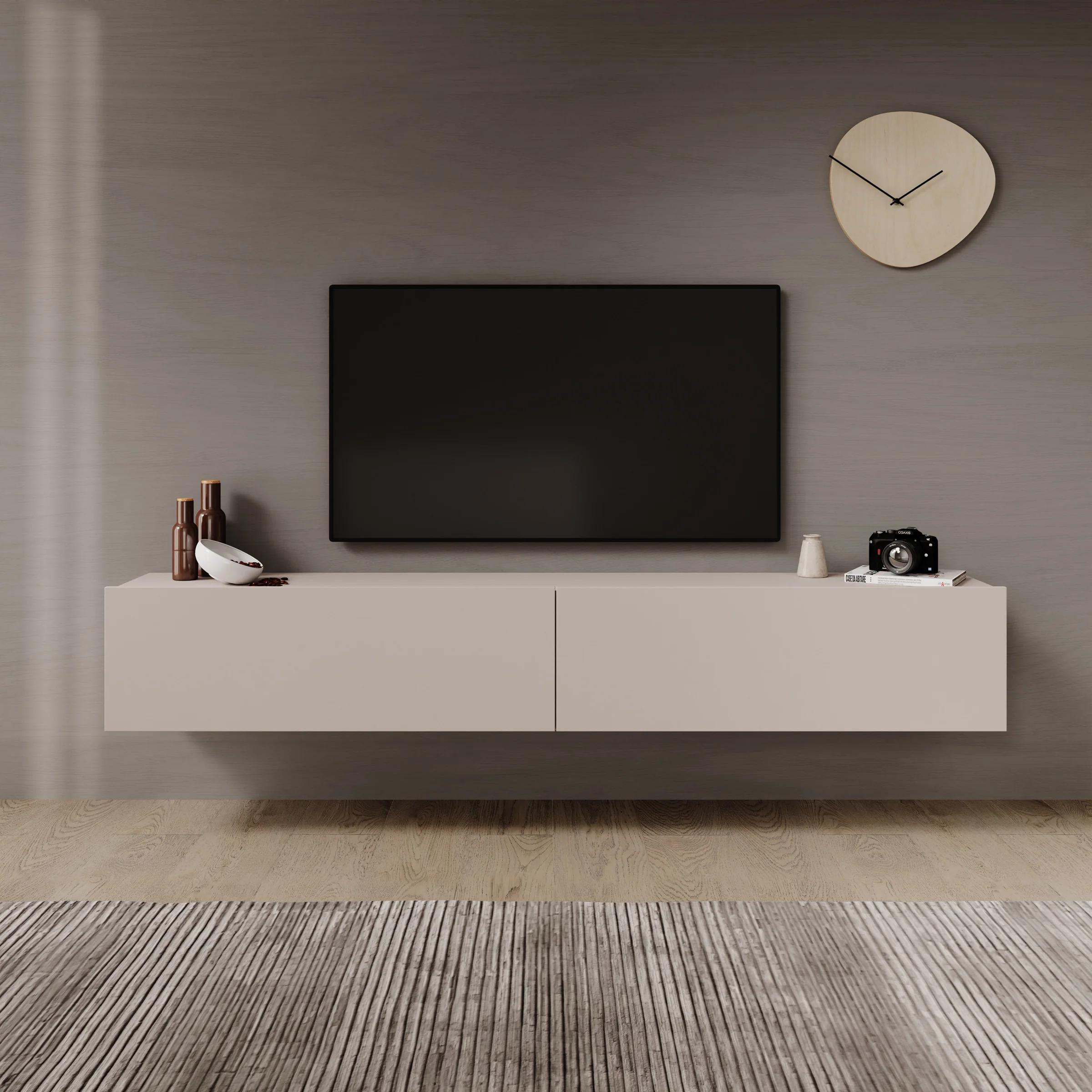 Gelvio - TV-Meubel - Beige - 200x32x32 cm - Image 3