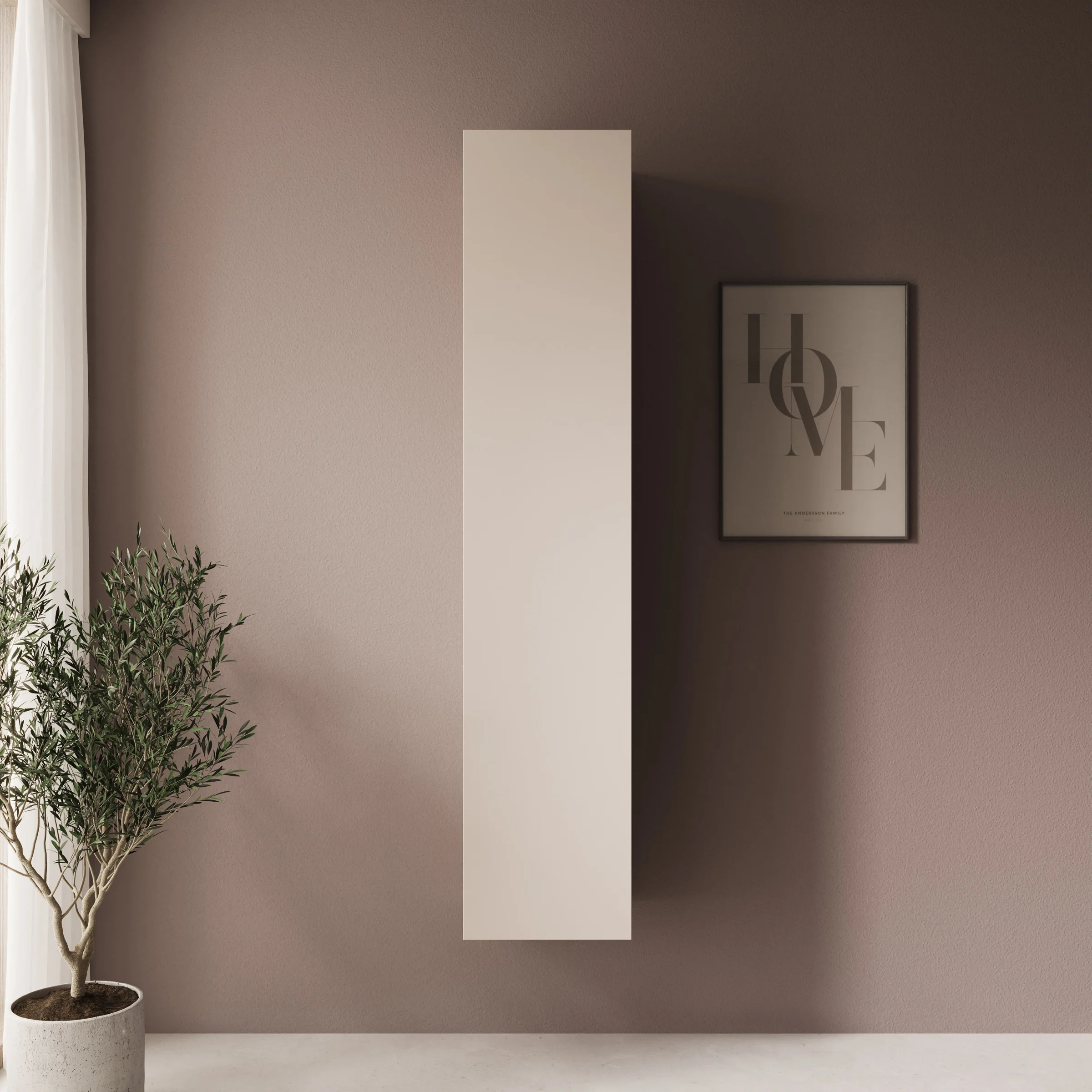 Gelvio - Vitrinekast - Beige - 35x32x168 cm - Image 4