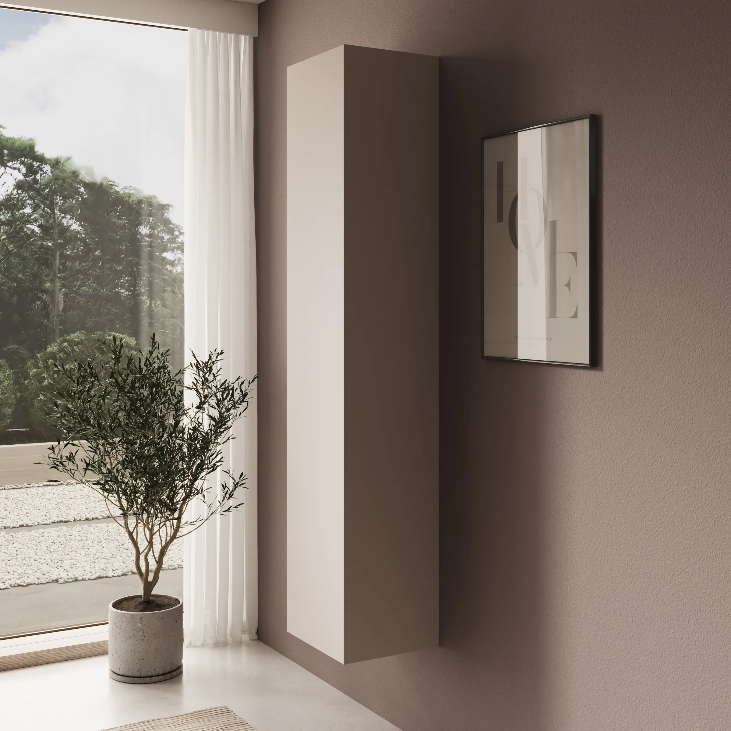 Gelvio - Vitrinekast - Beige - 35x32x168 cm - Image 5