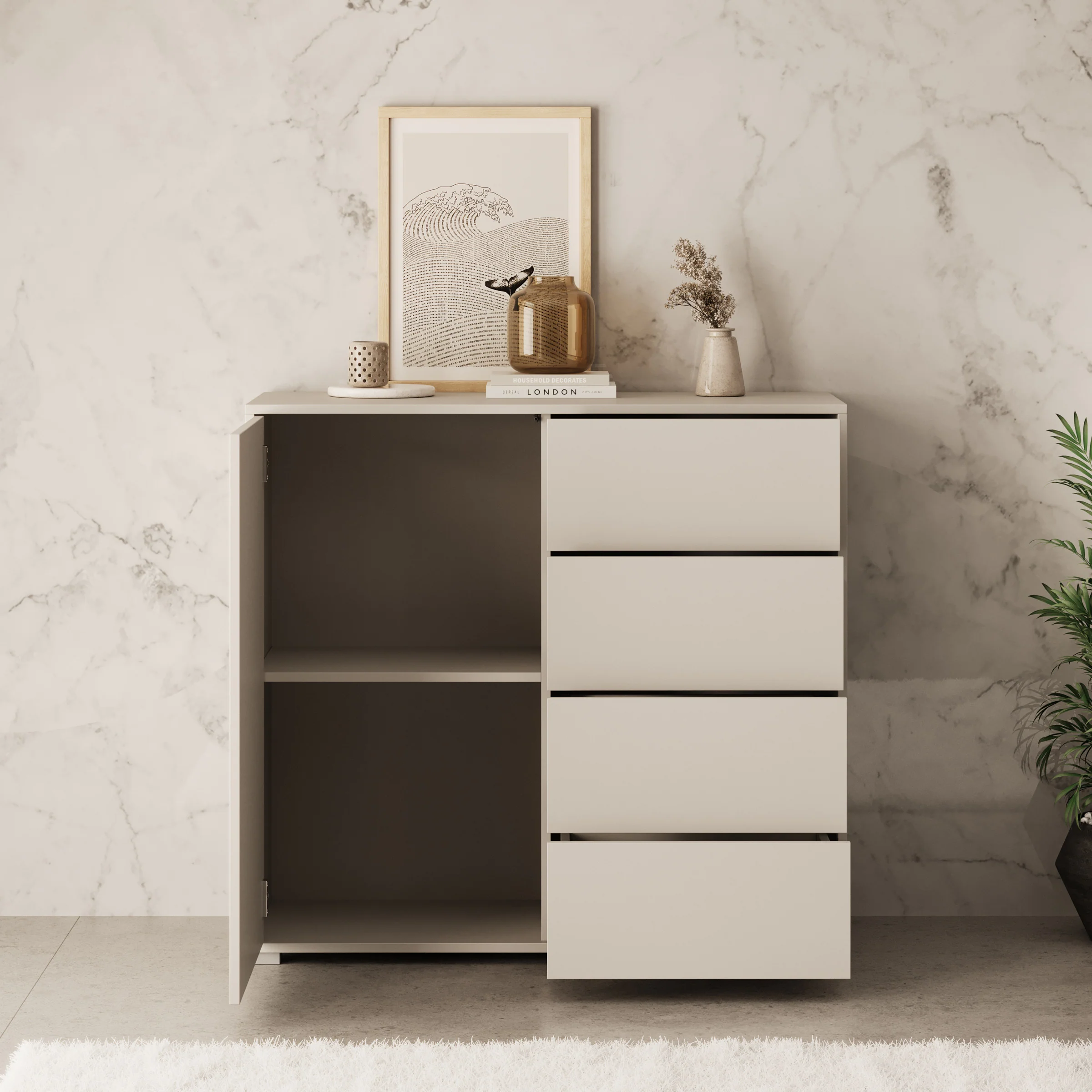 Gideon - Dressoir - Beige - 100x41x93 cm - Image 2