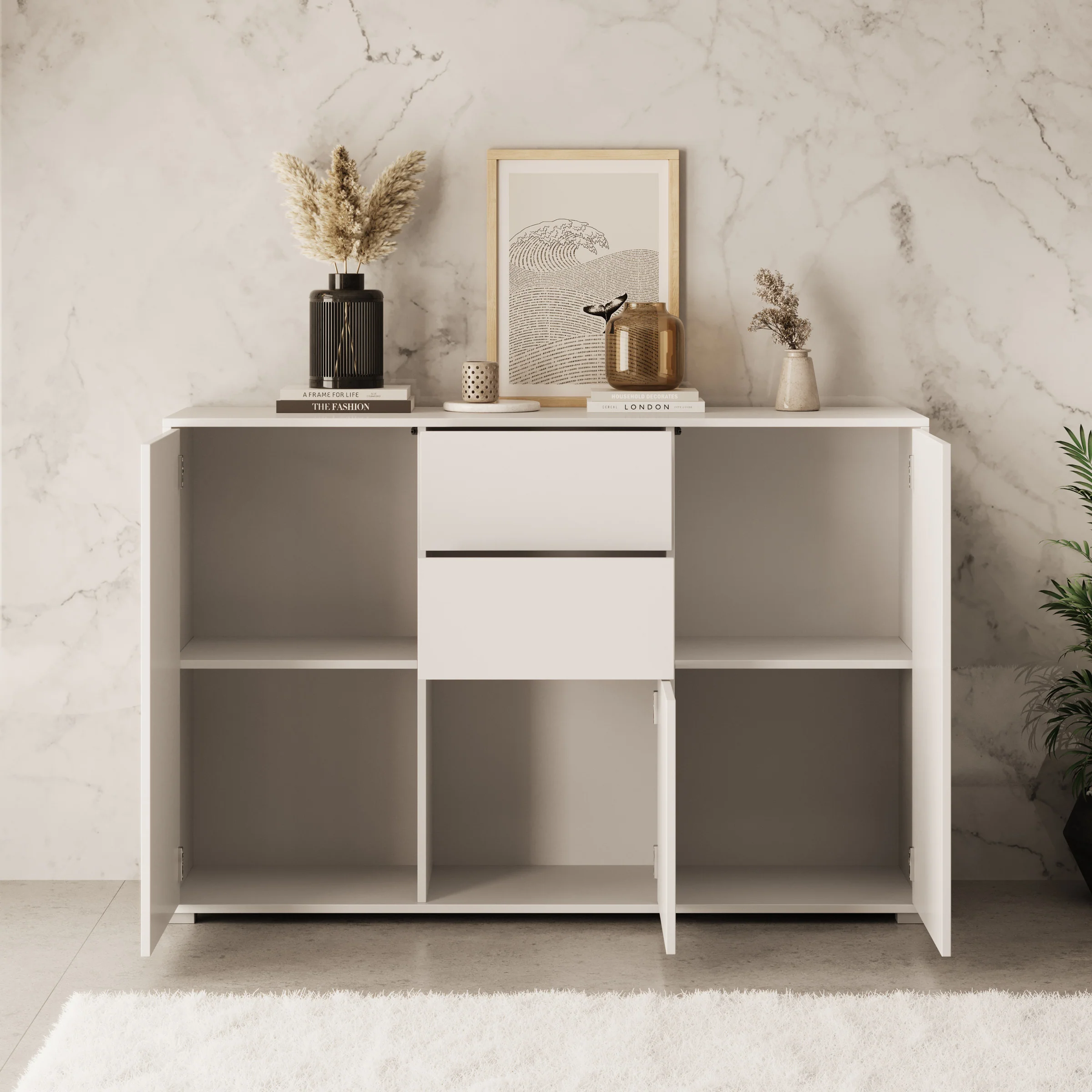 Gideon - Dressoir - Beige - 141x41x93 cm - Image 2