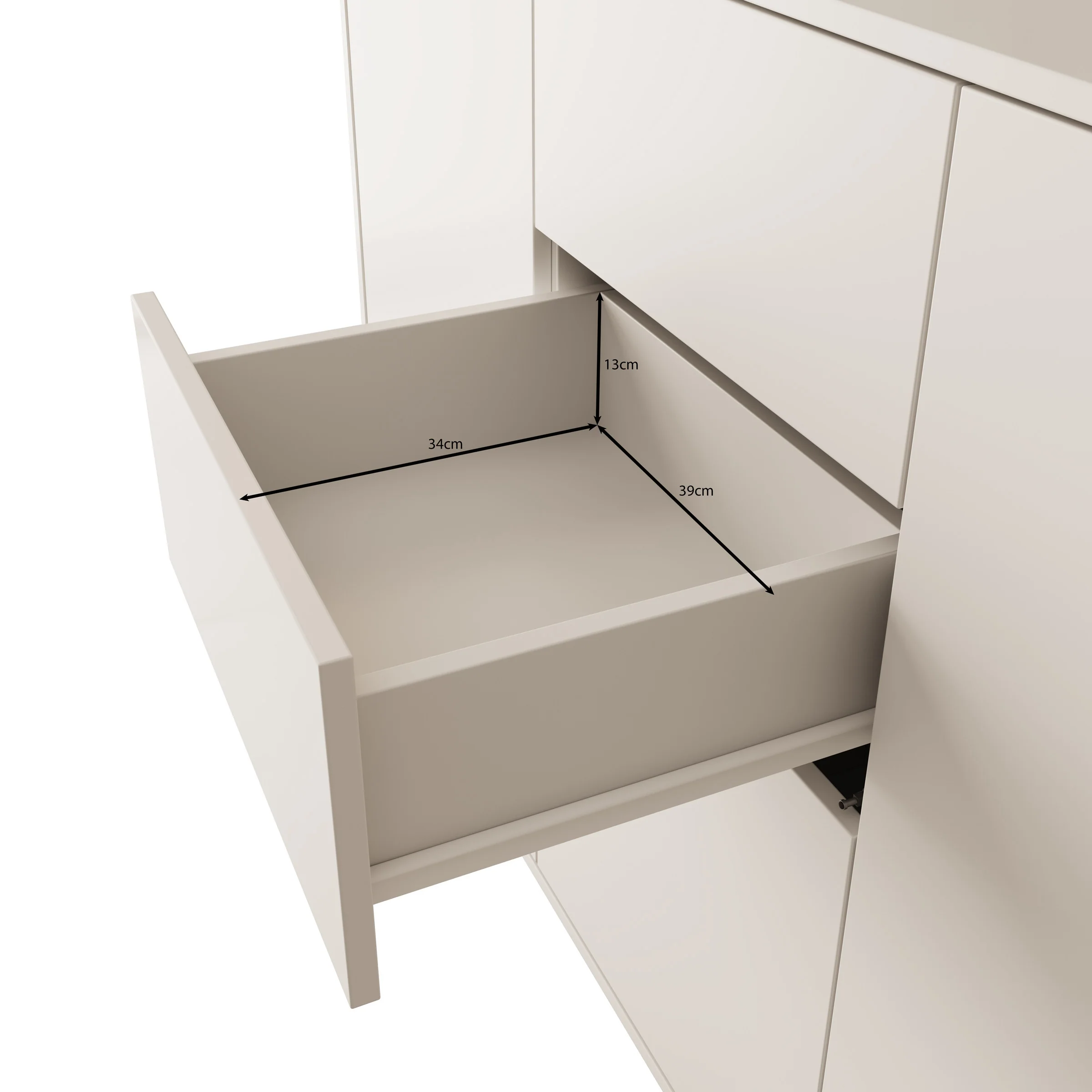 Gideon - Dressoir - Beige - 141x41x93 cm - Image 6