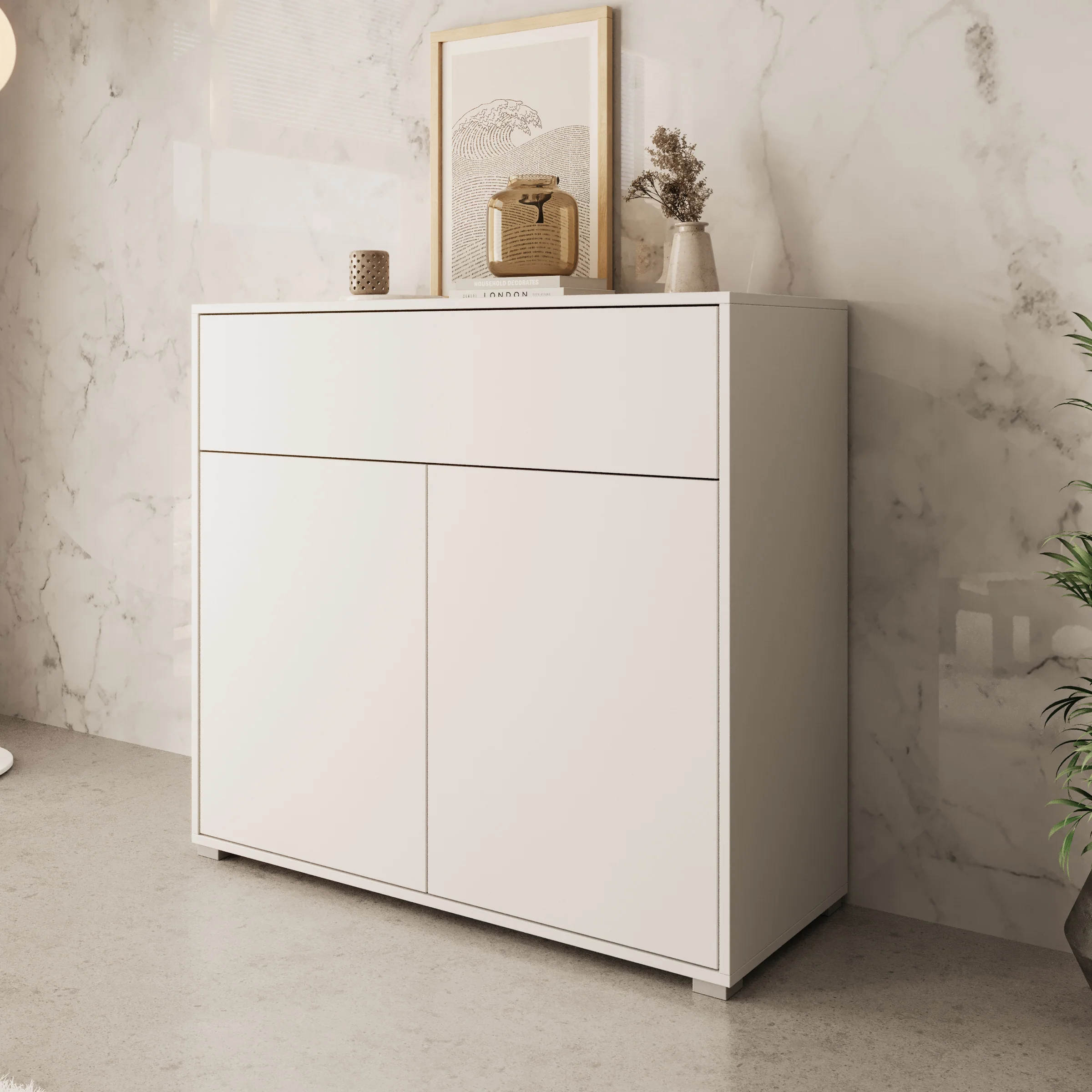 Gideon - Dressoir - Wit - 100x40x93 cm