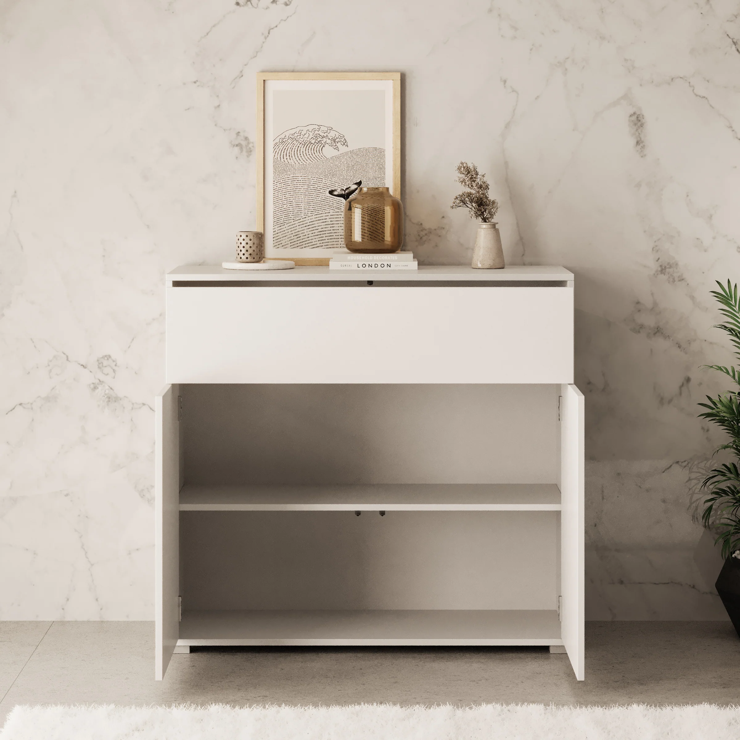 Gideon - Dressoir - Wit - 100x40x93 cm - Image 2