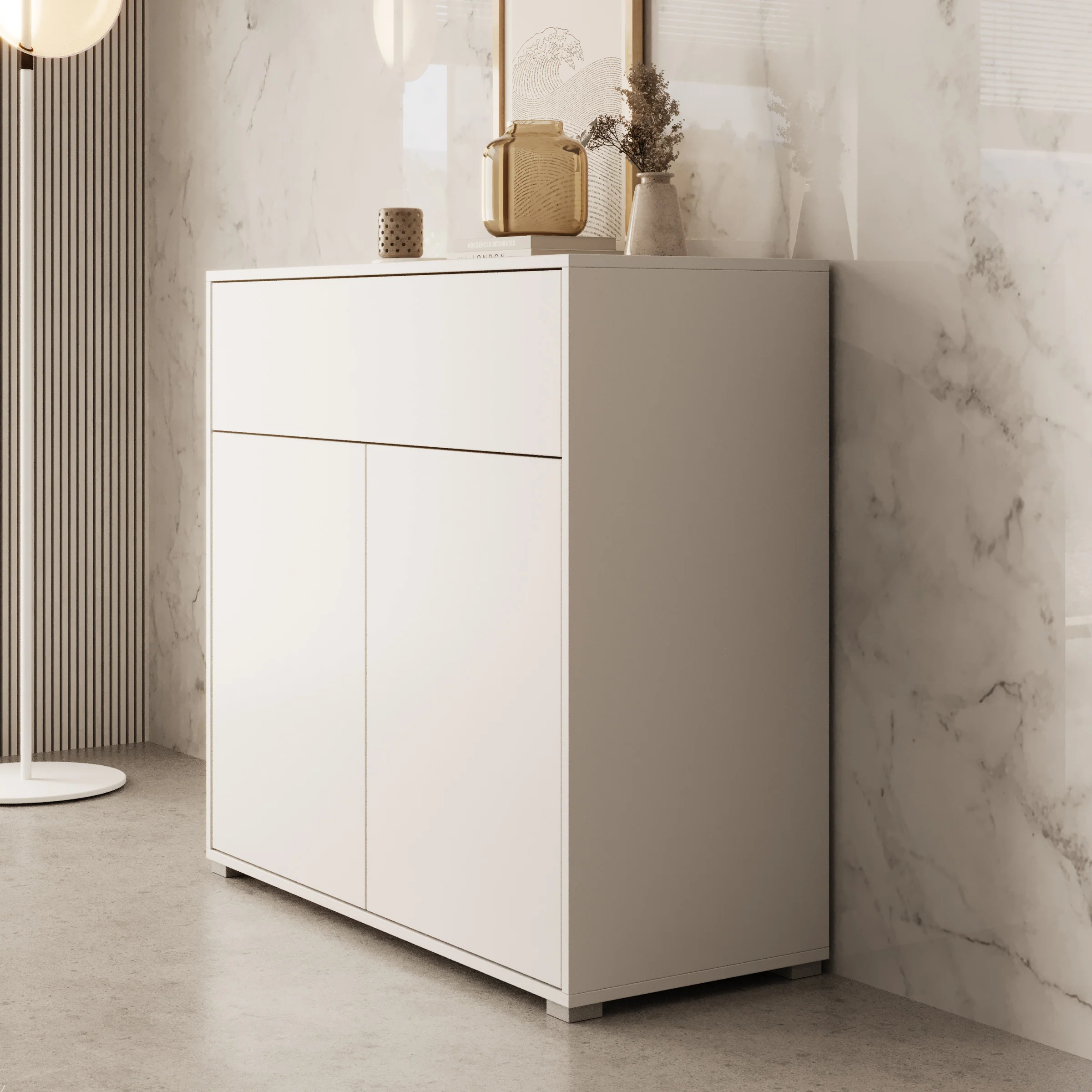 Gideon - Dressoir - Wit - 100x40x93 cm - Image 4
