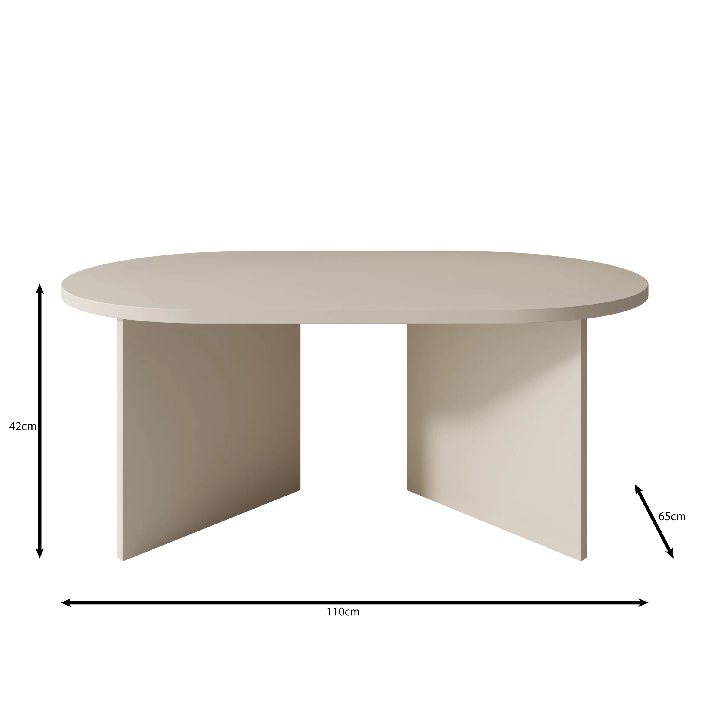 Glenne - Salontafel - Beige - 110x65x42 cm - Image 4