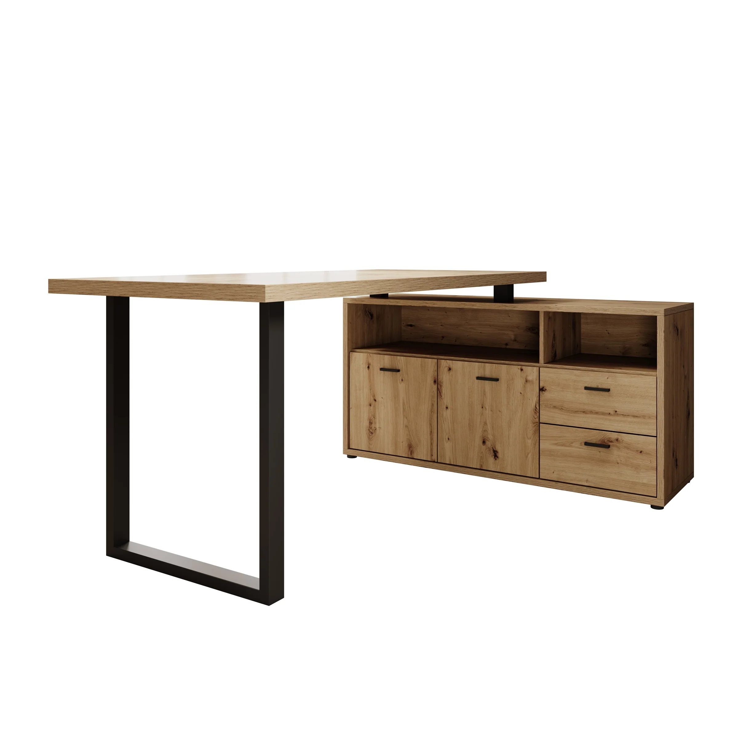 Glymp - Bureau - Eikenpatroon - 181x124x74 cm - Image 7