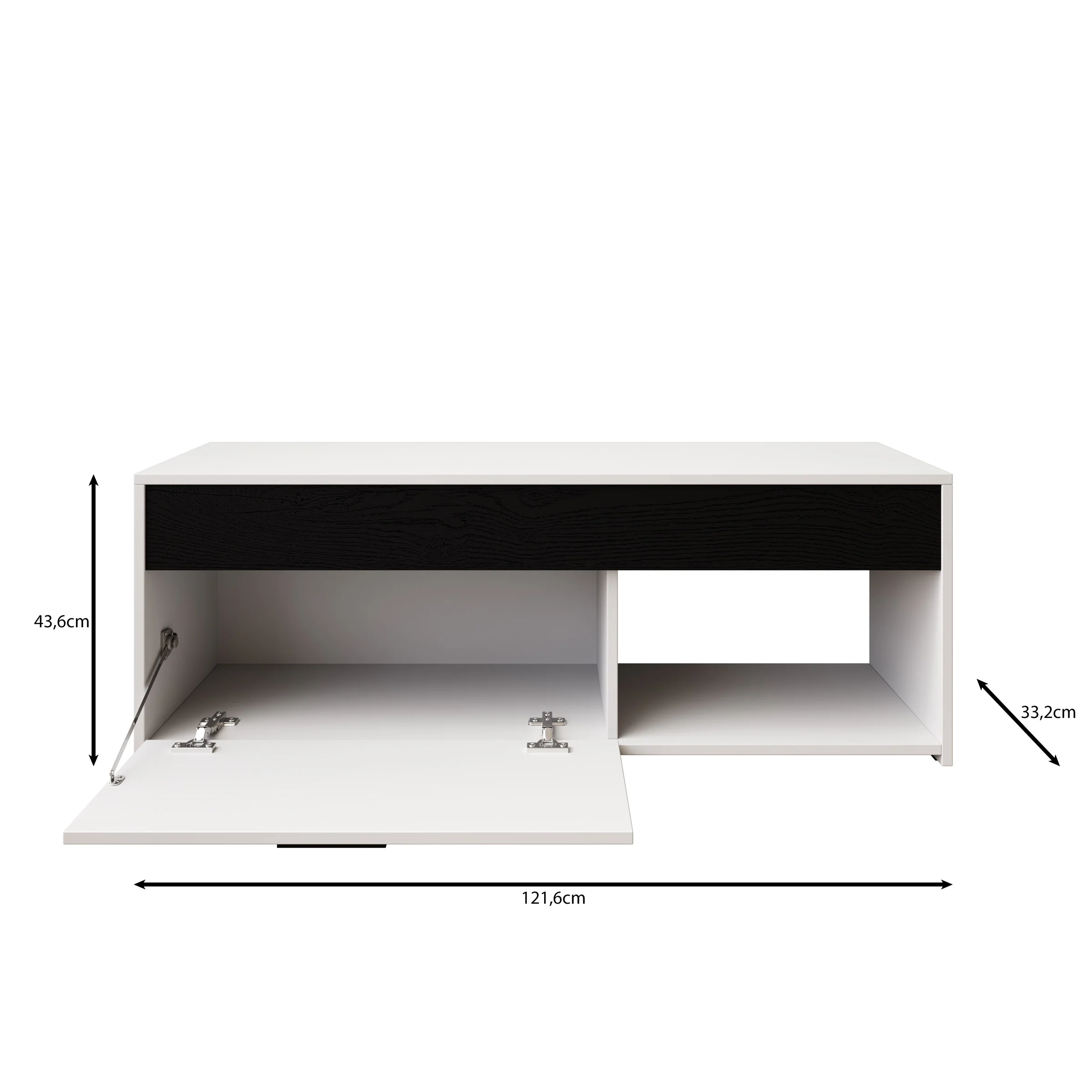 Gren - TV-Meubel - Eikenpatroon/Beige - 122x33x44 cm - Image 6
