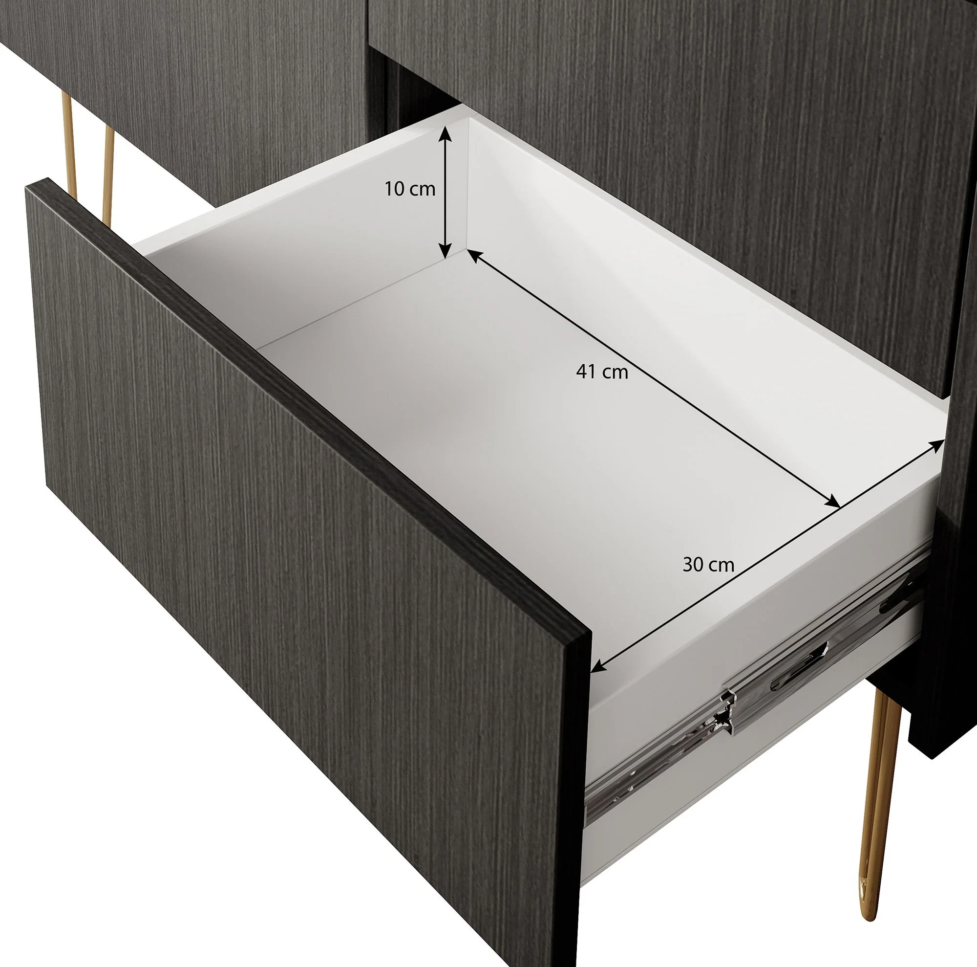Hacienda - Dressoir - Zwart - 97x37x83 cm - Image 7