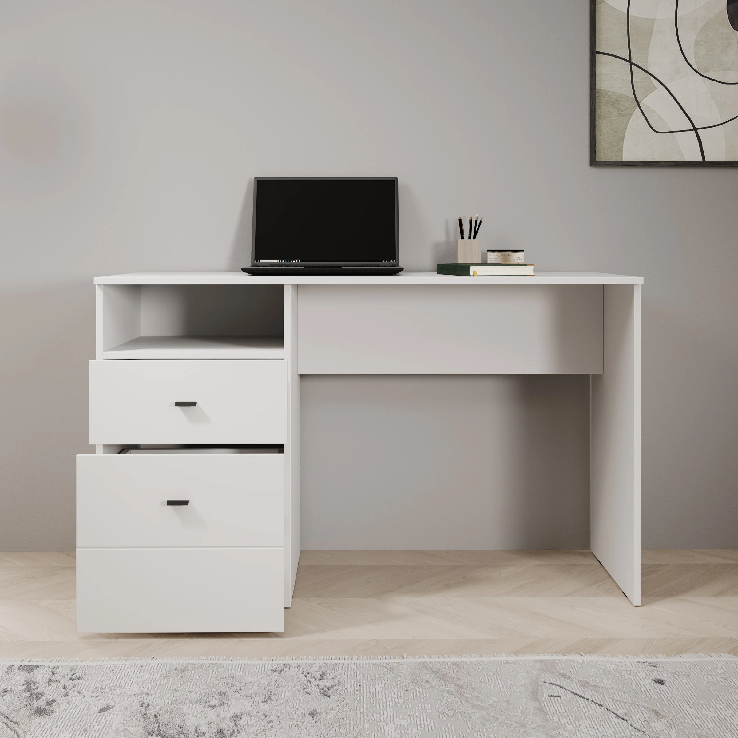 Haroa - Bureau - Wit - 127x51x77 cm - Image 2