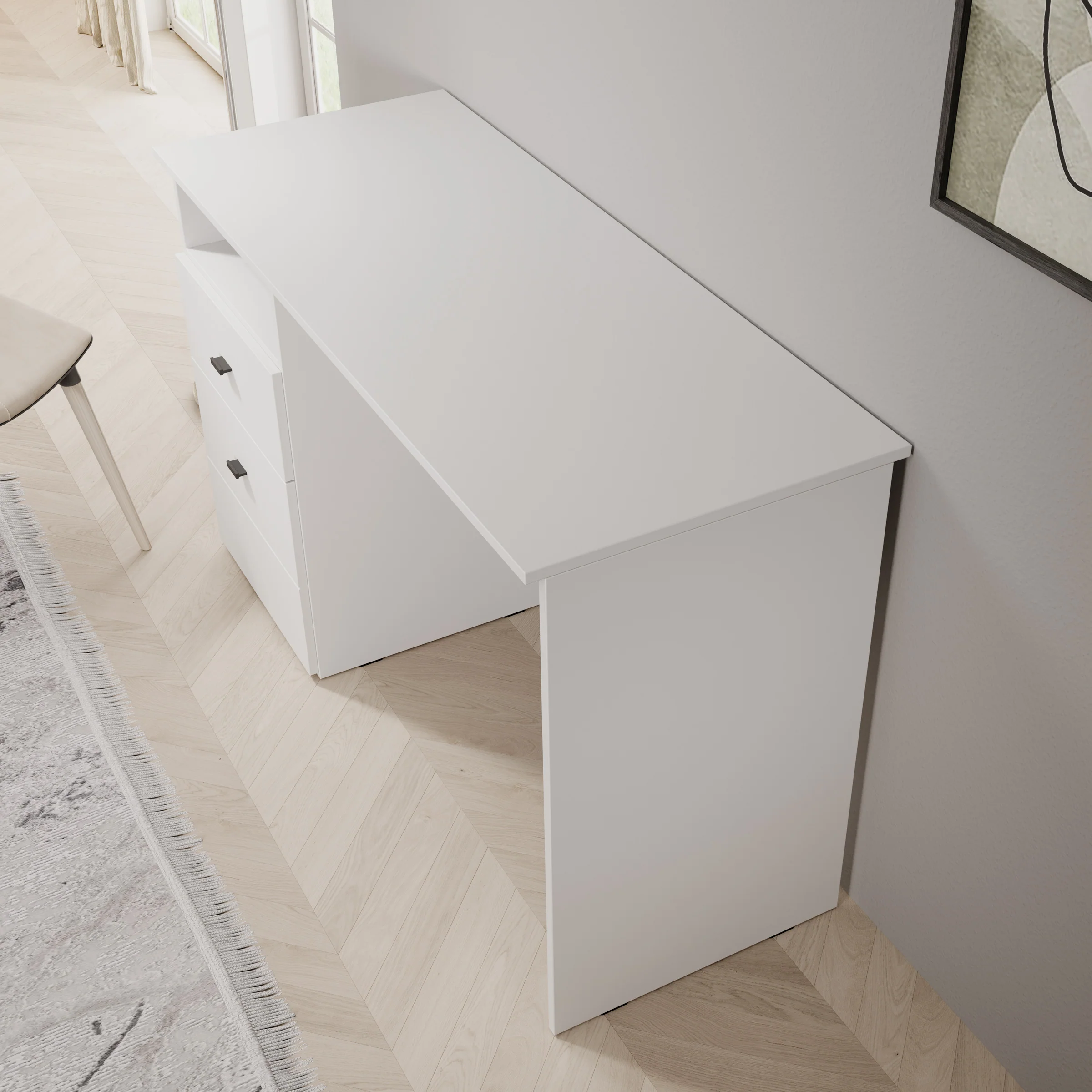 Haroa - Bureau - Wit - 127x51x77 cm - Image 5