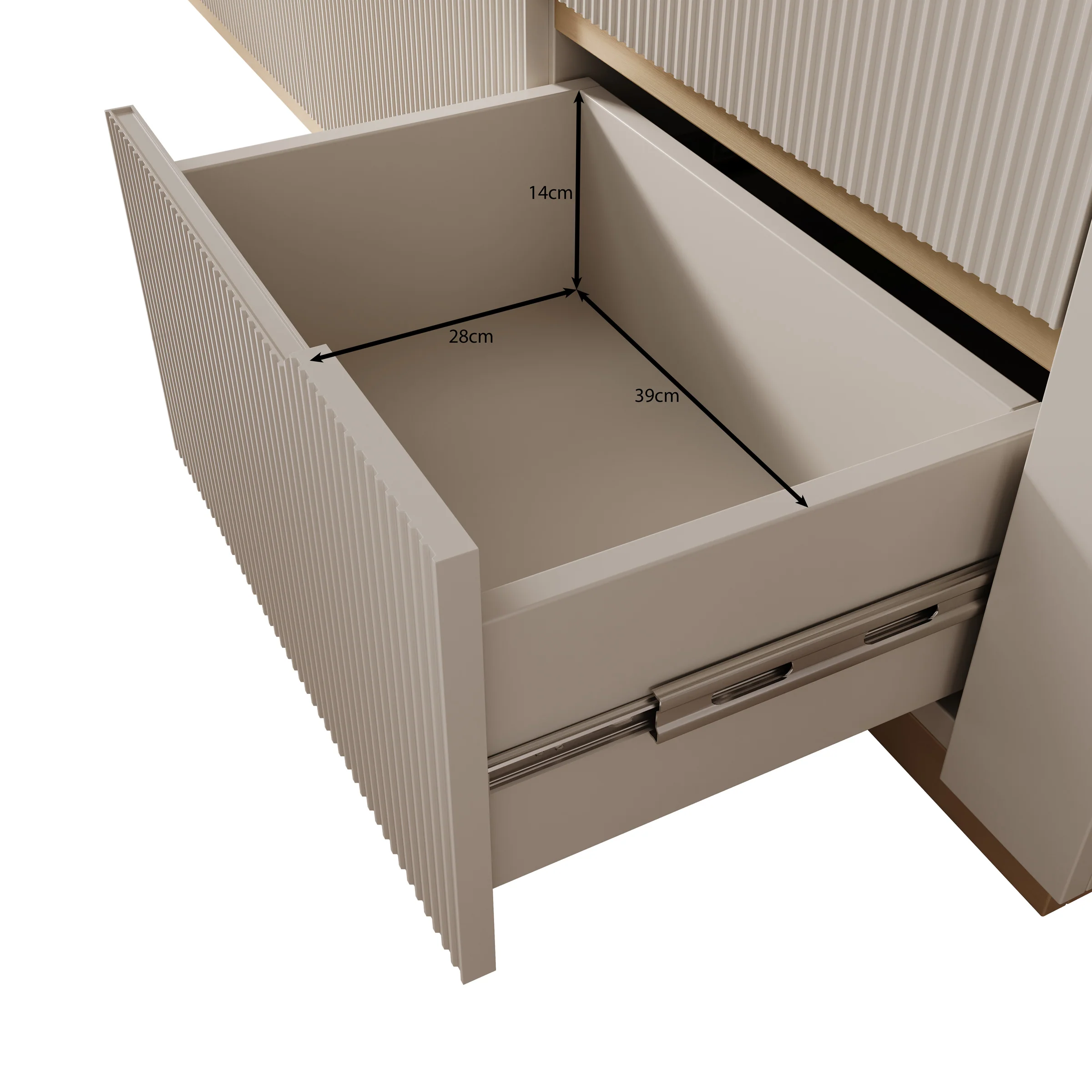 Harper - Dressoir - Beige - 153x40x84 cm - Image 7
