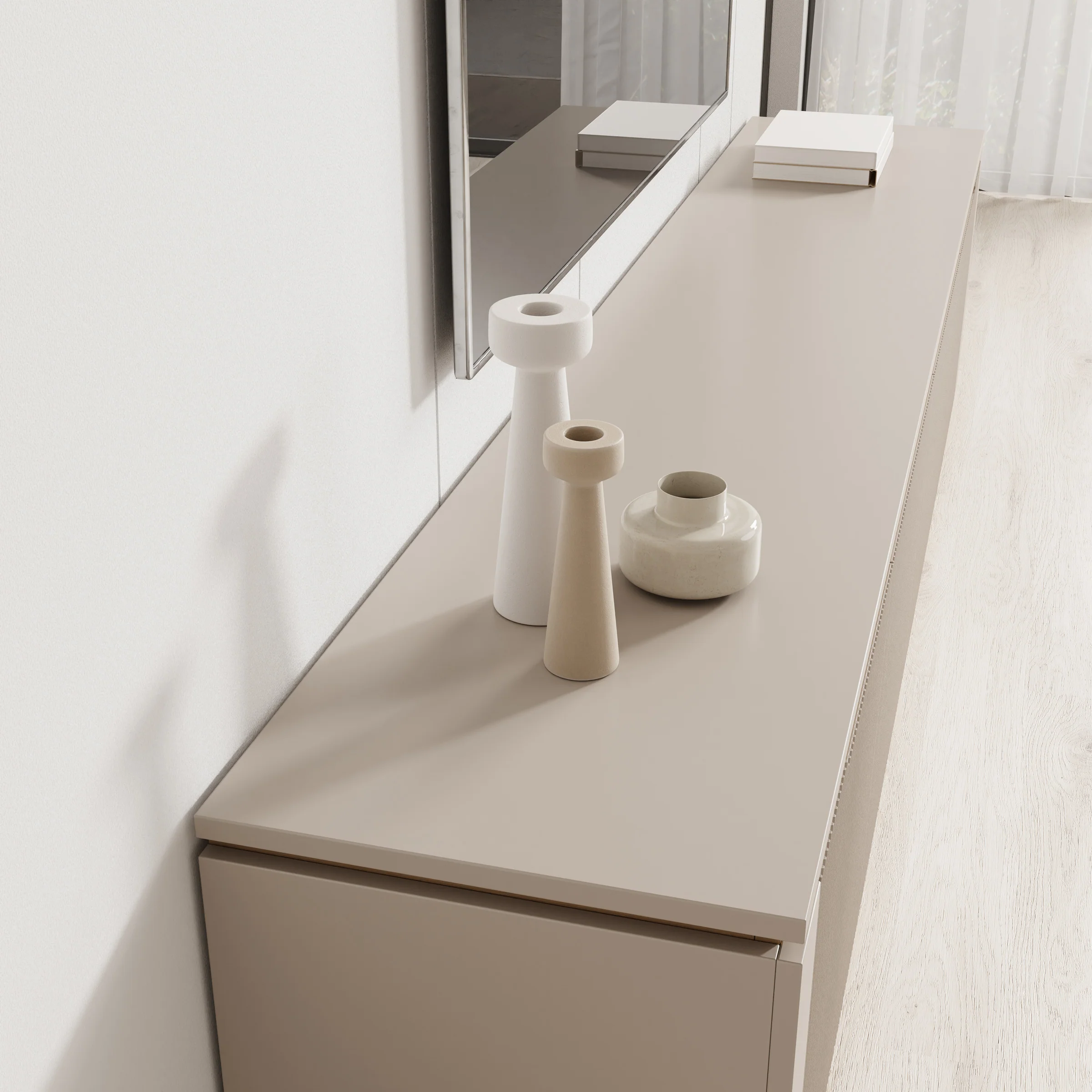 Harper - TV-Meubel - Beige - 219x40x50 cm - Image 5