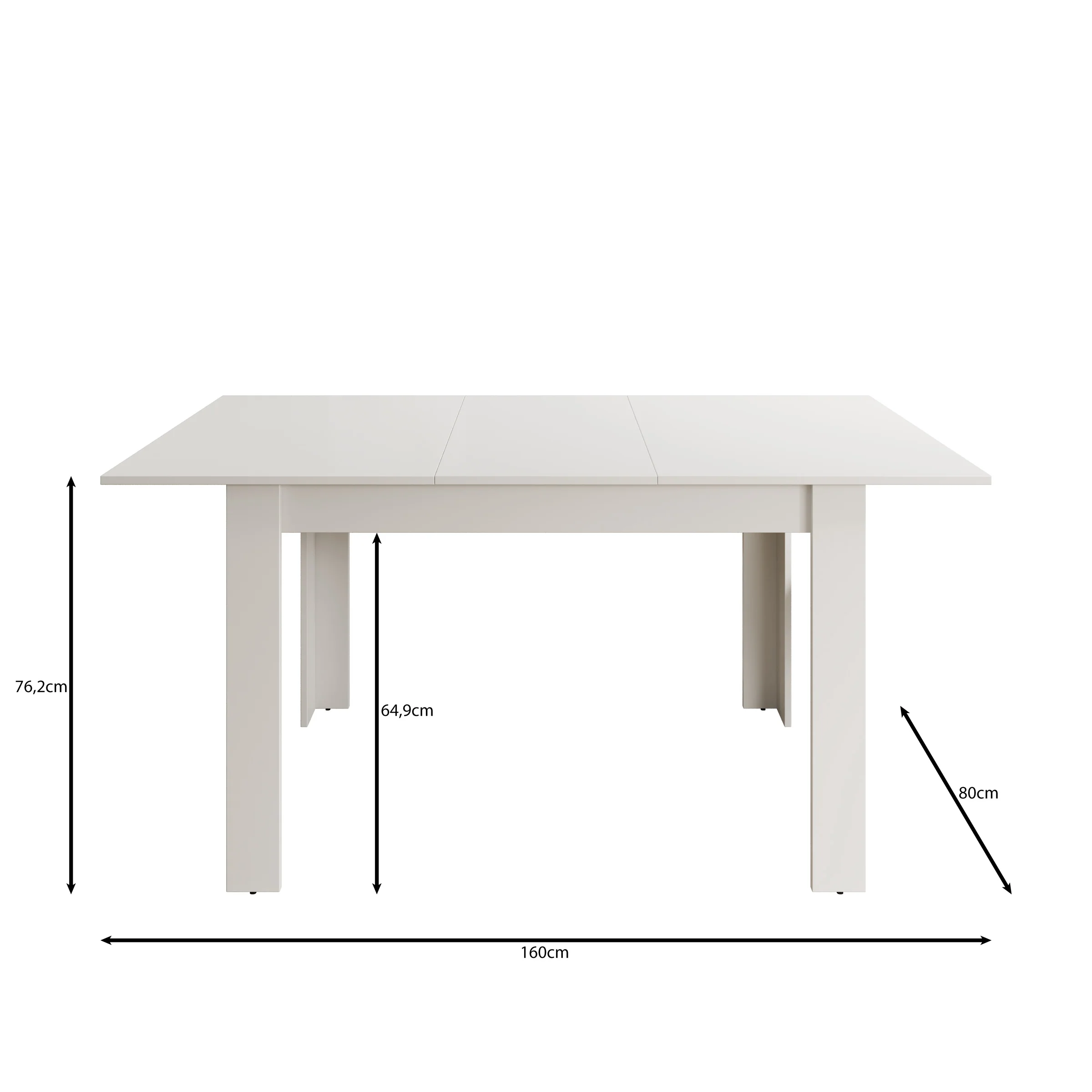 Haverford - Eetkamertafel - Eikenpatroon - 120x80x76cm - Image 6