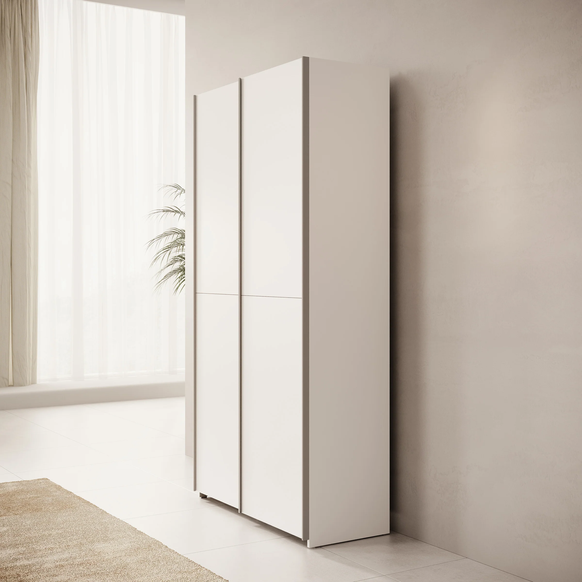 Helvar - Kledingkast met schuifdeuren - Wit - 100x39x191 cm - Image 4