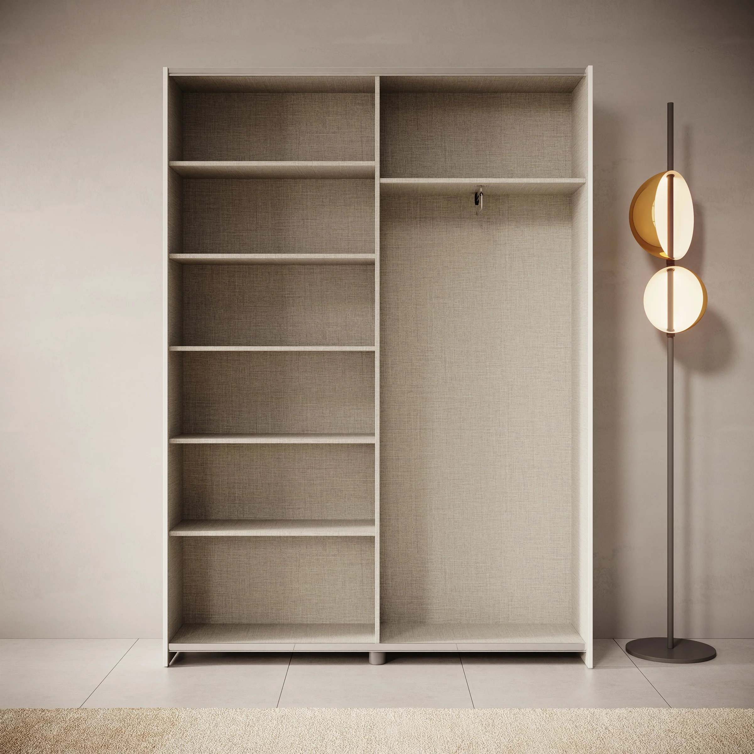 Helvar - Kledingkast met schuifdeuren - Wit - 150x39x211 cm - Image 2