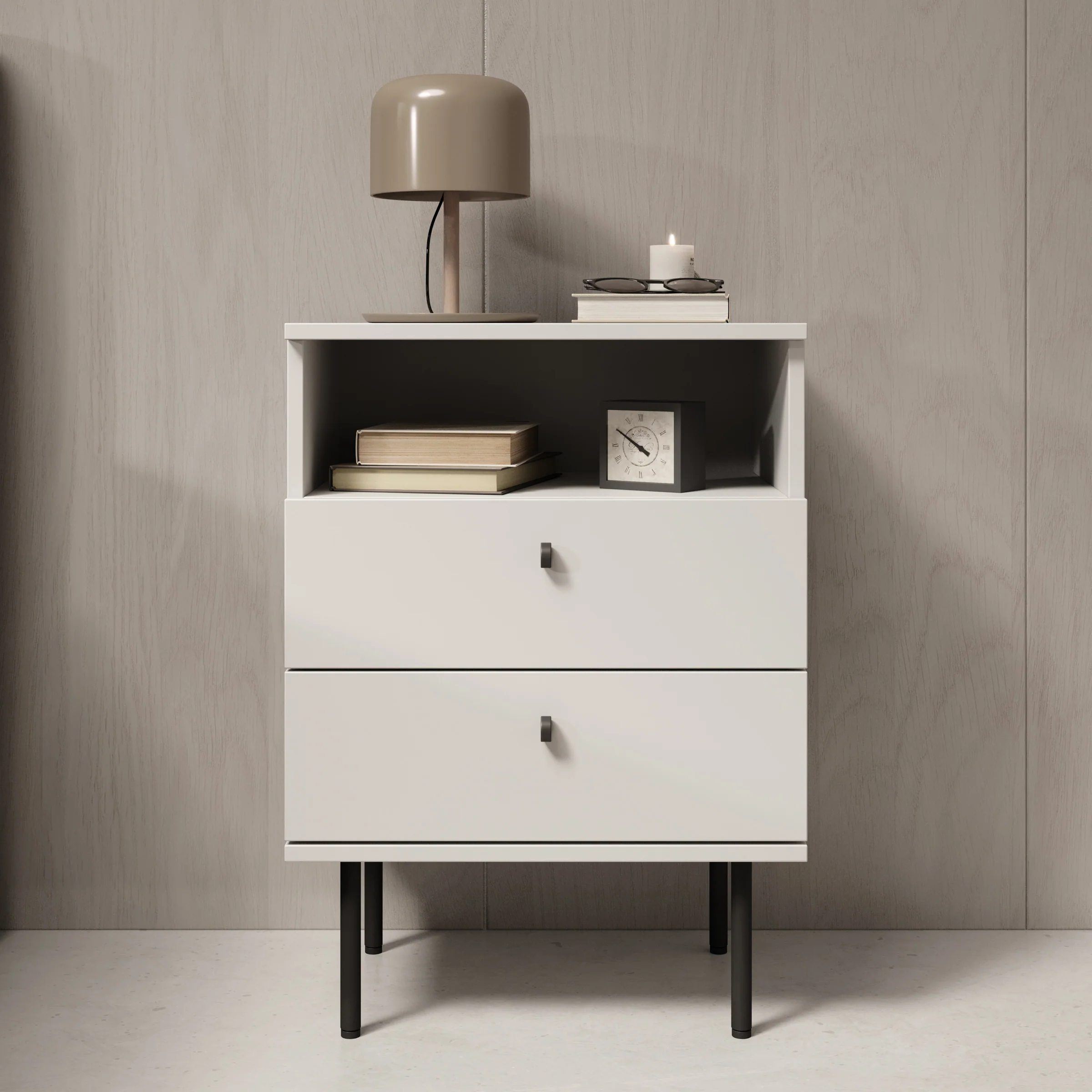 Hidde 2 - Nachtkastje - Wit - 50x36x69 cm - Image 3