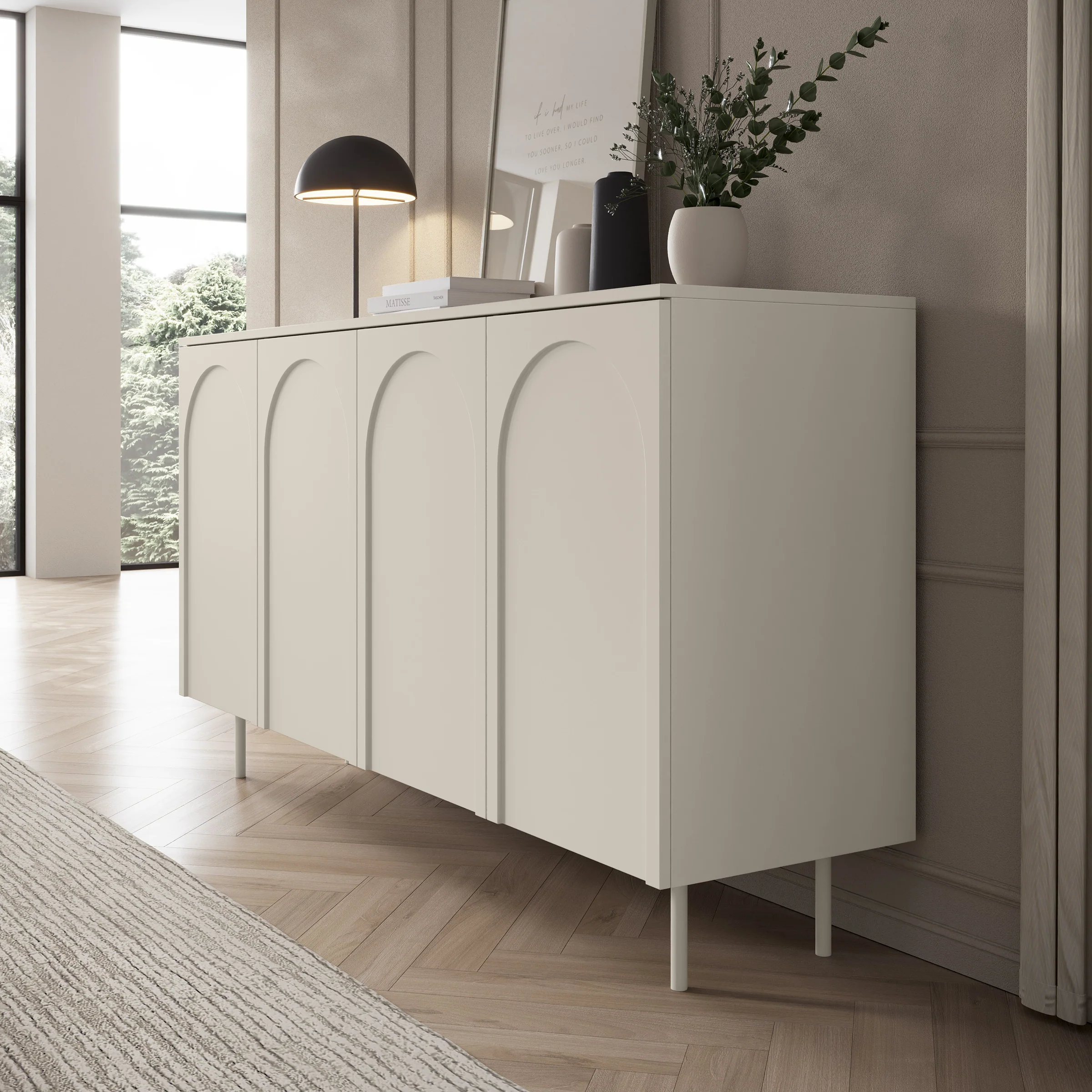 Hilo - Dressoir - Beige - 161x42x88 cm - Image 3