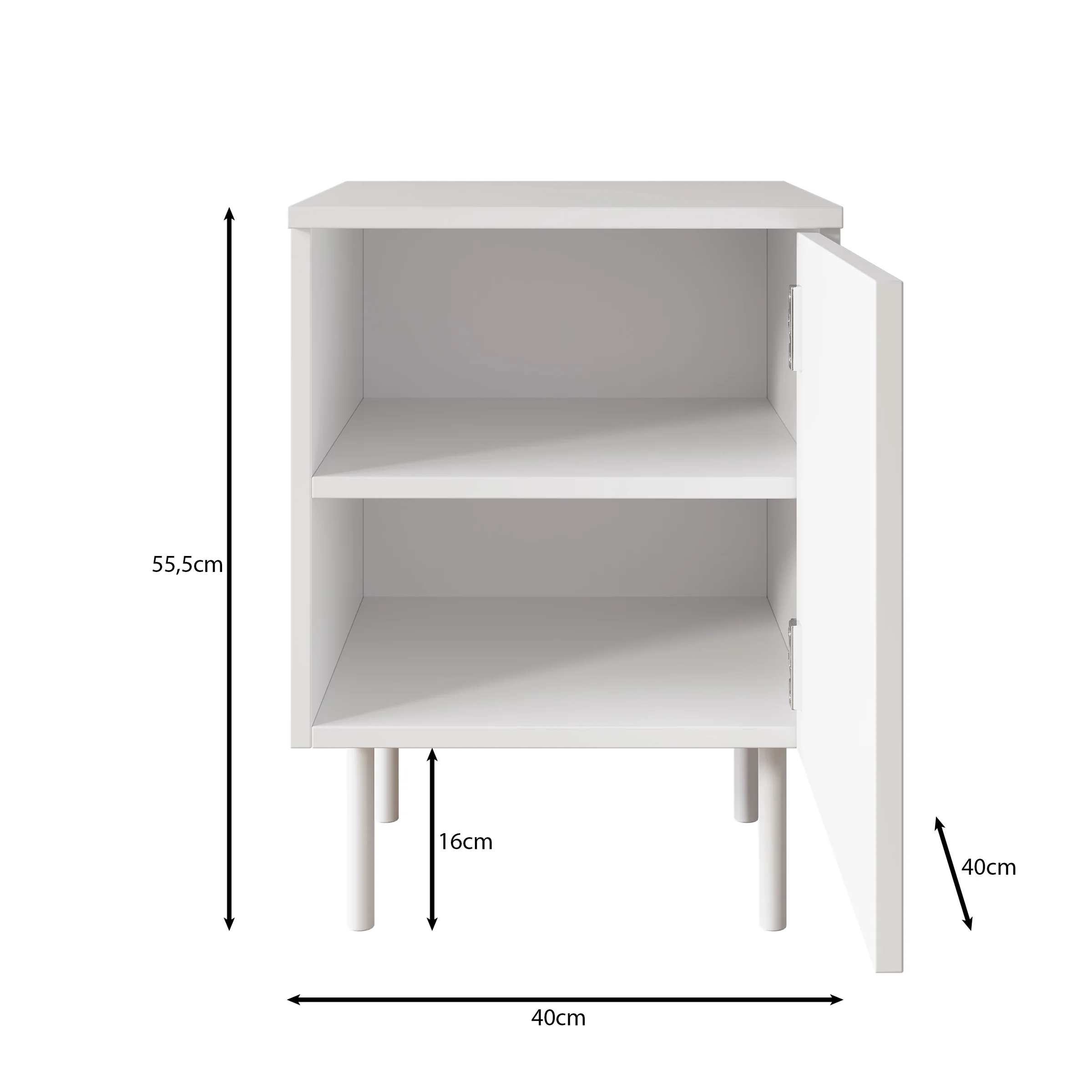 Hilo - Nachtkastje - Wit - 40x40x56 cm - Image 4