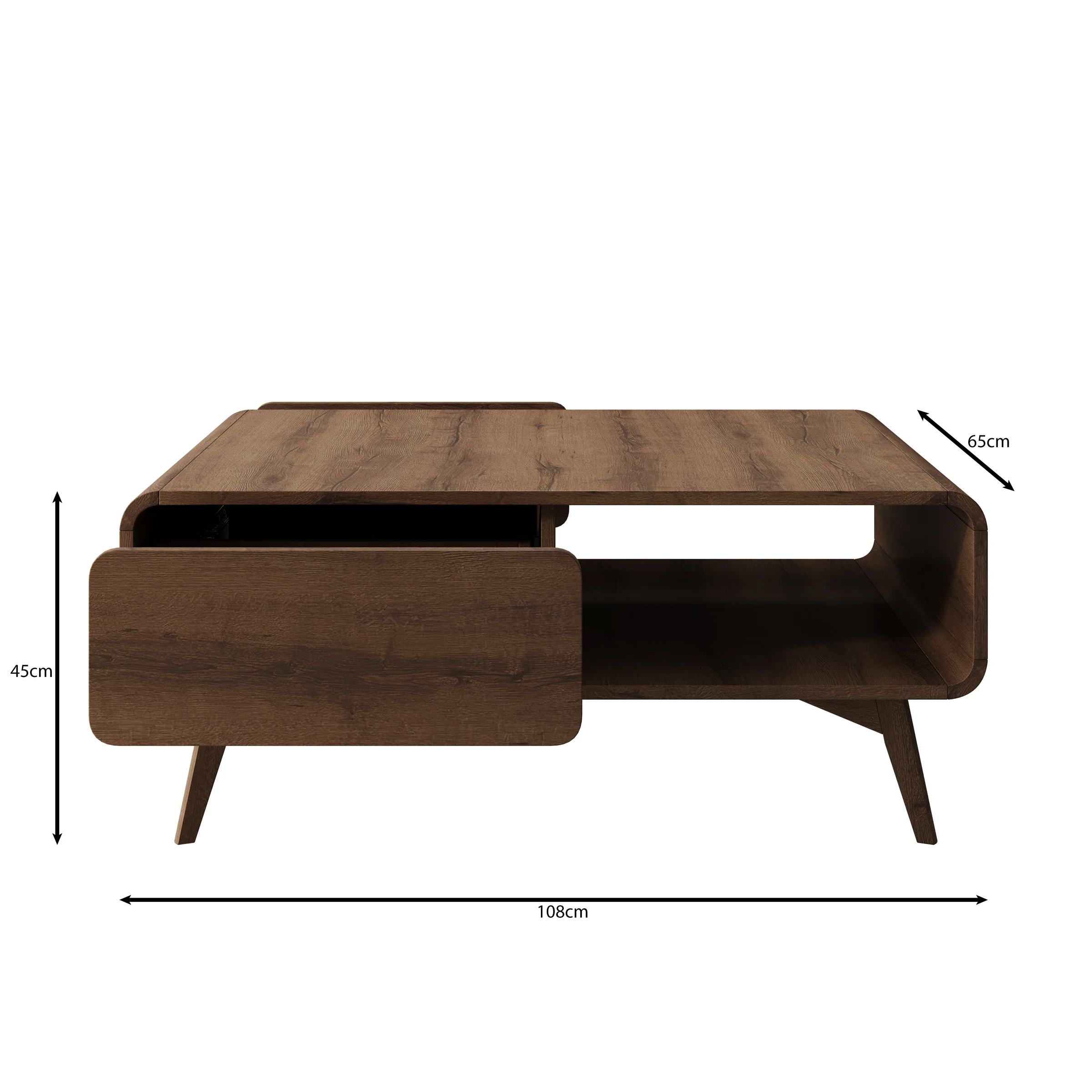 Hoshii - Salontafel - Donker eikenpatroon - 108x65x45 cm - Image 4