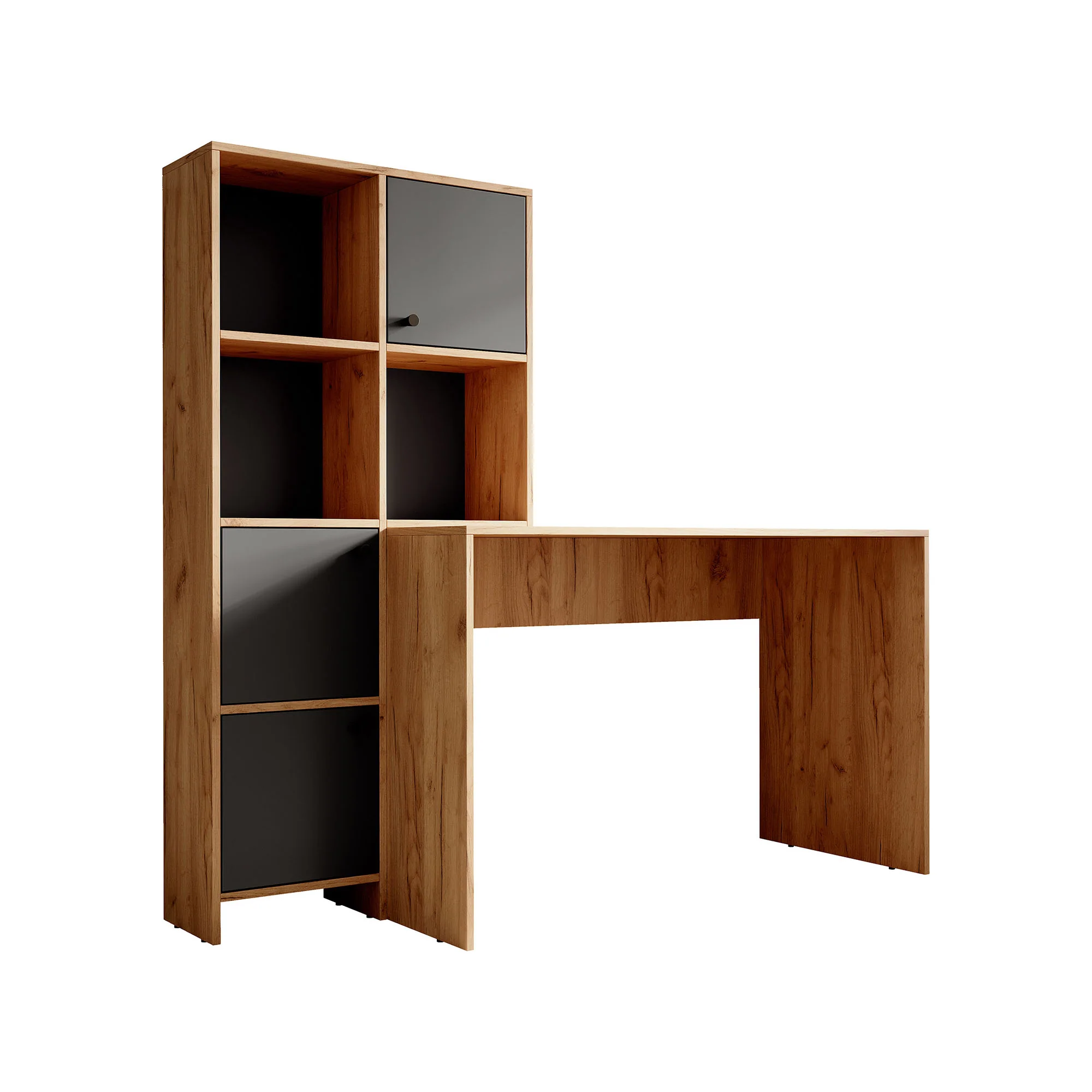 Hyatt - Bureau - Eiken/antraciet - 156x55 cm - Image 6