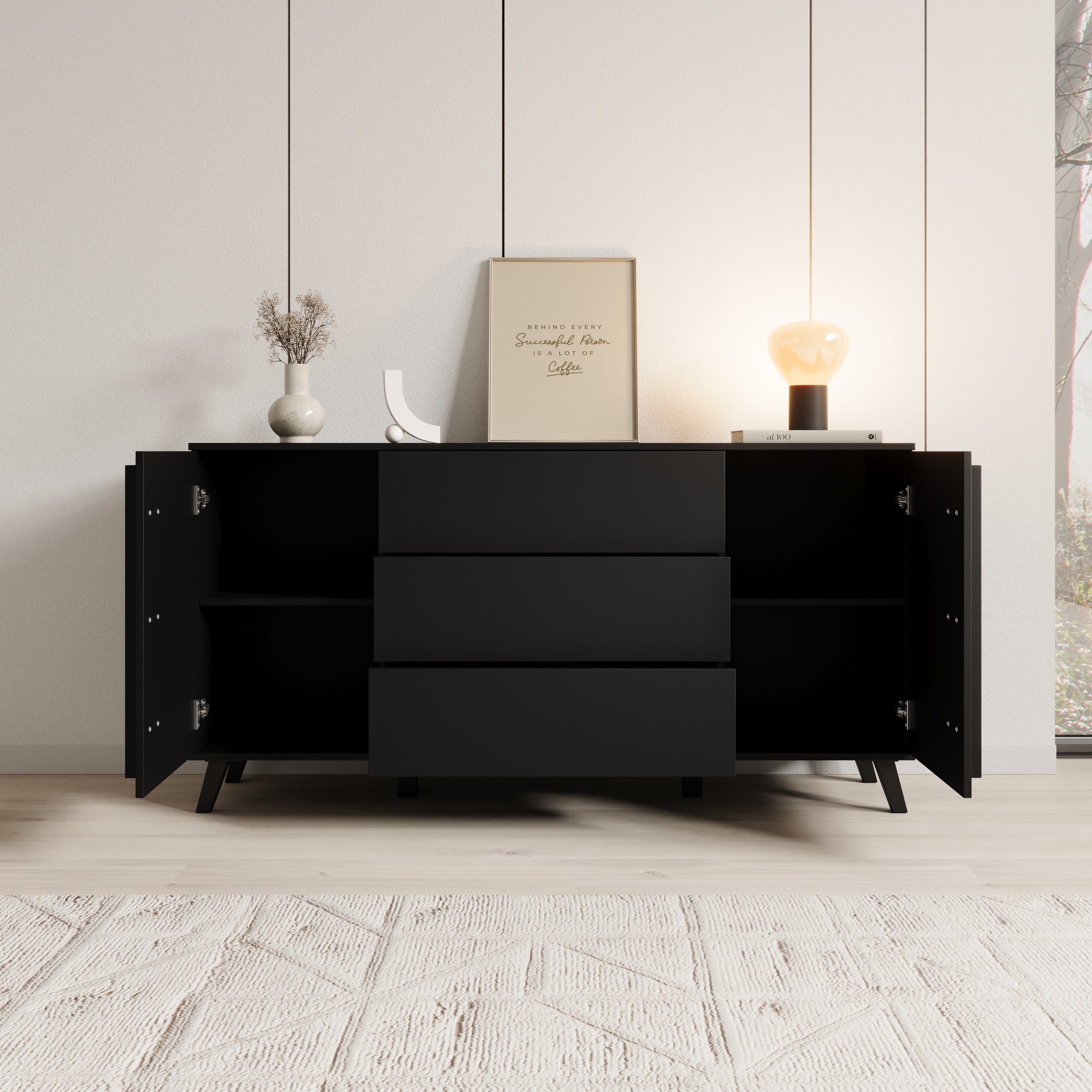 Hydra - Dressoir - Zwart - 150x40x78 cm - Image 2
