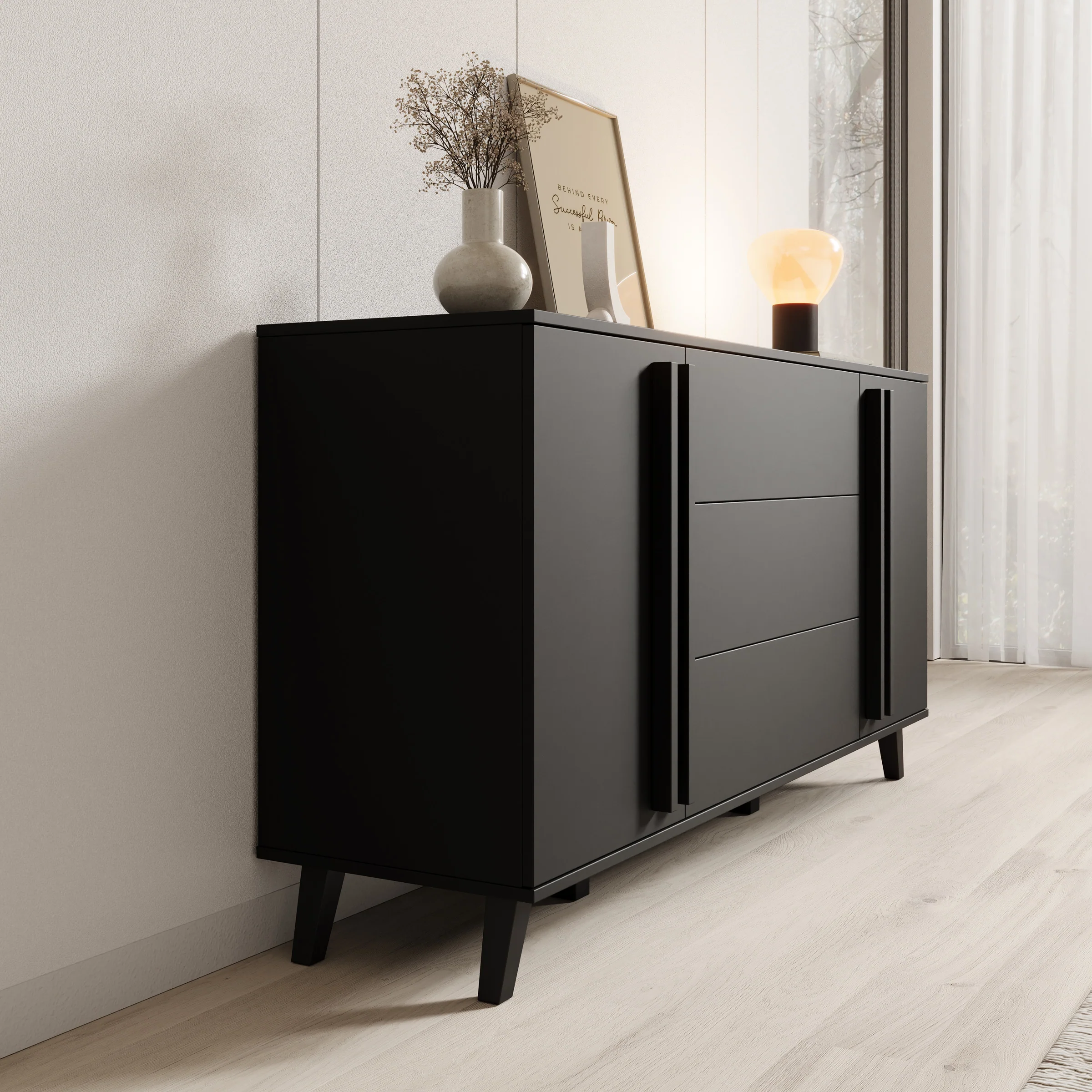 Hydra - Dressoir - Zwart - 150x40x78 cm - Image 4