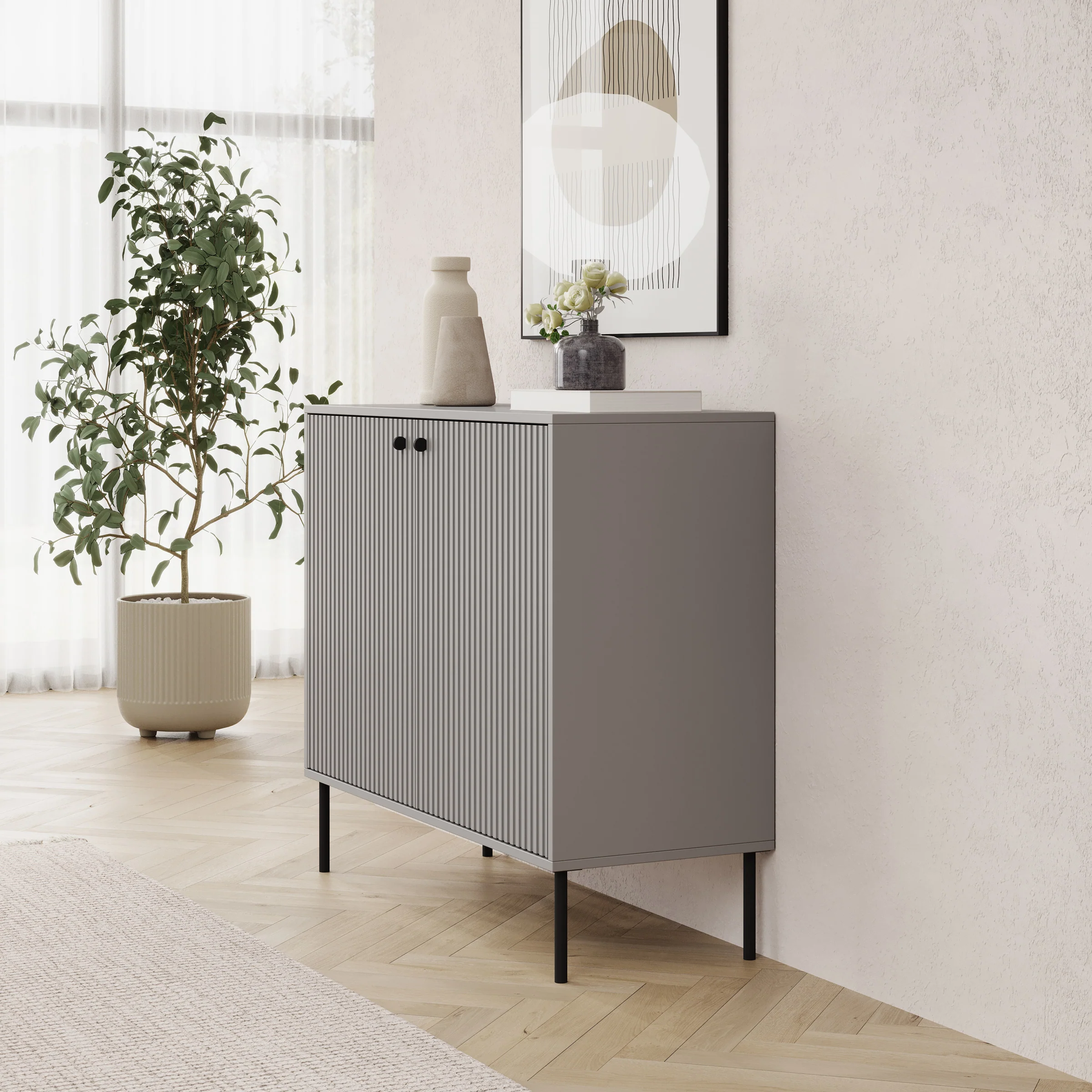 Ilux - Dressoir - Grijs - 105x41x89 cm - Image 4