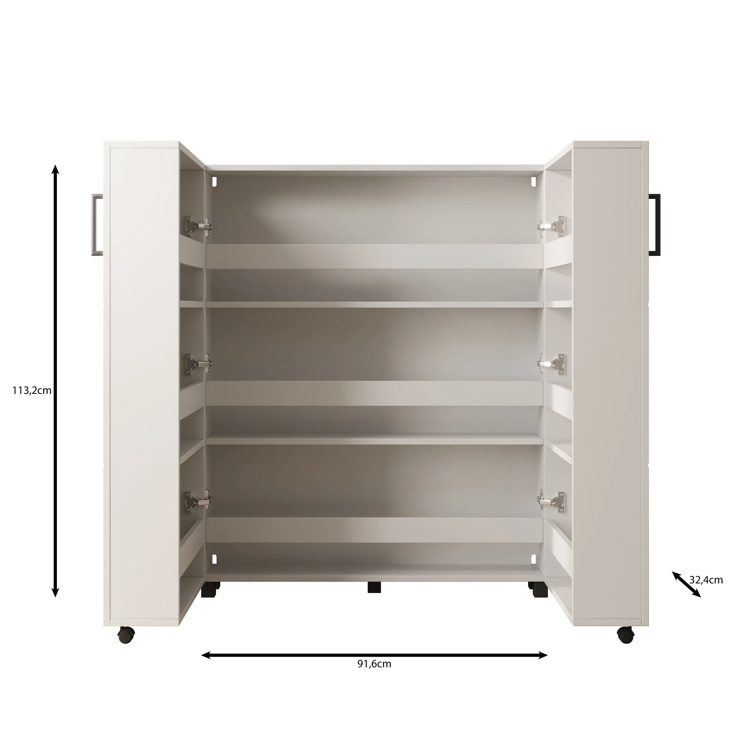 Inverly - Schoenenkast - Eikenpatroon - 92x33x113 cm - Image 6