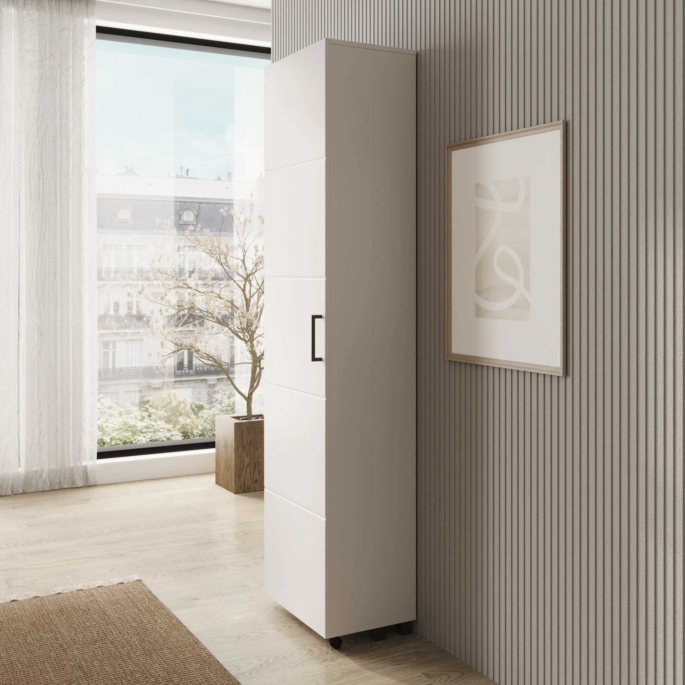 Inverly - Schoenenkast - Wit - 46x33x185 cm - Image 4