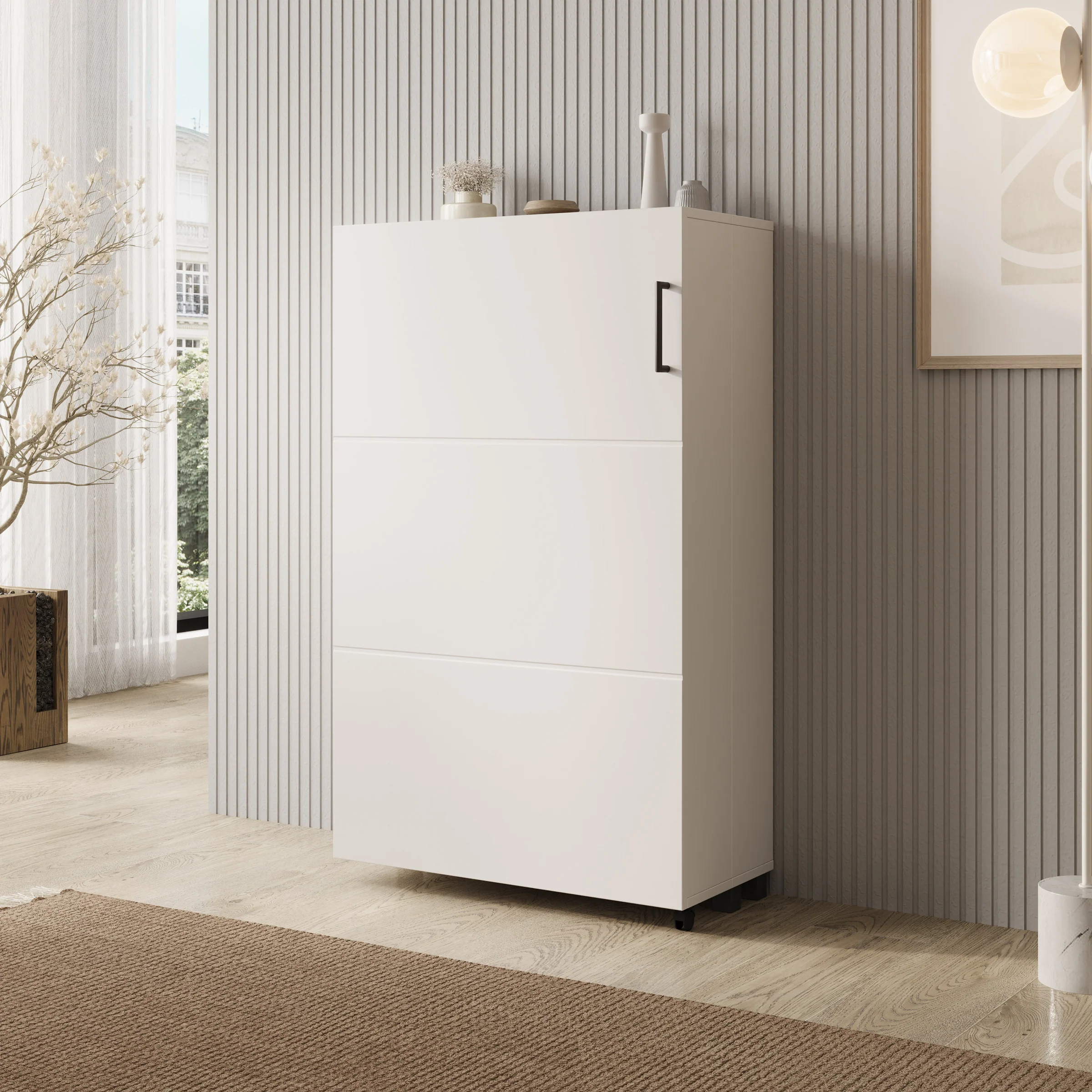 Inverly - Schoenenkast - Wit - 68x33x113 cm