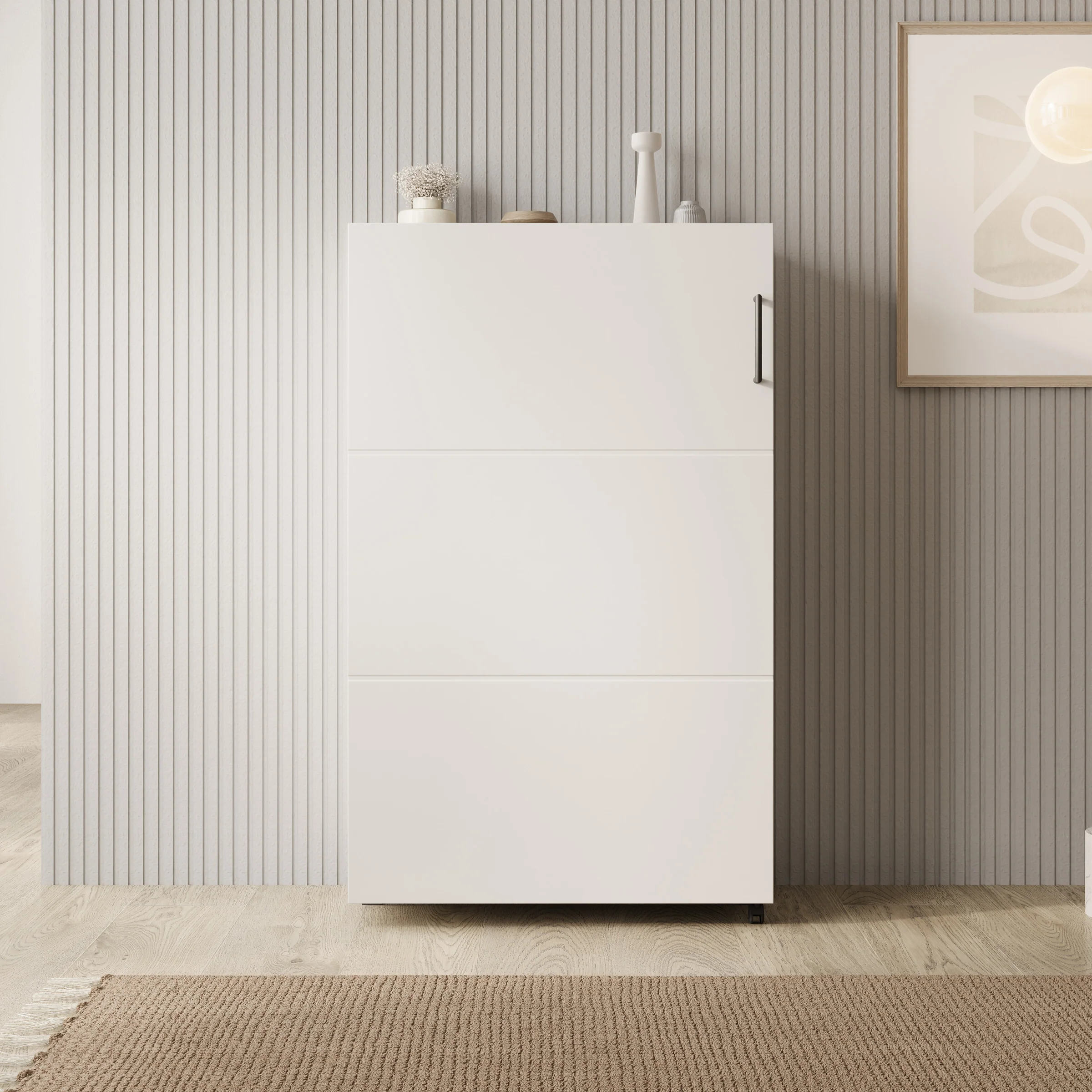 Inverly - Schoenenkast - Wit - 68x33x113 cm - Image 3