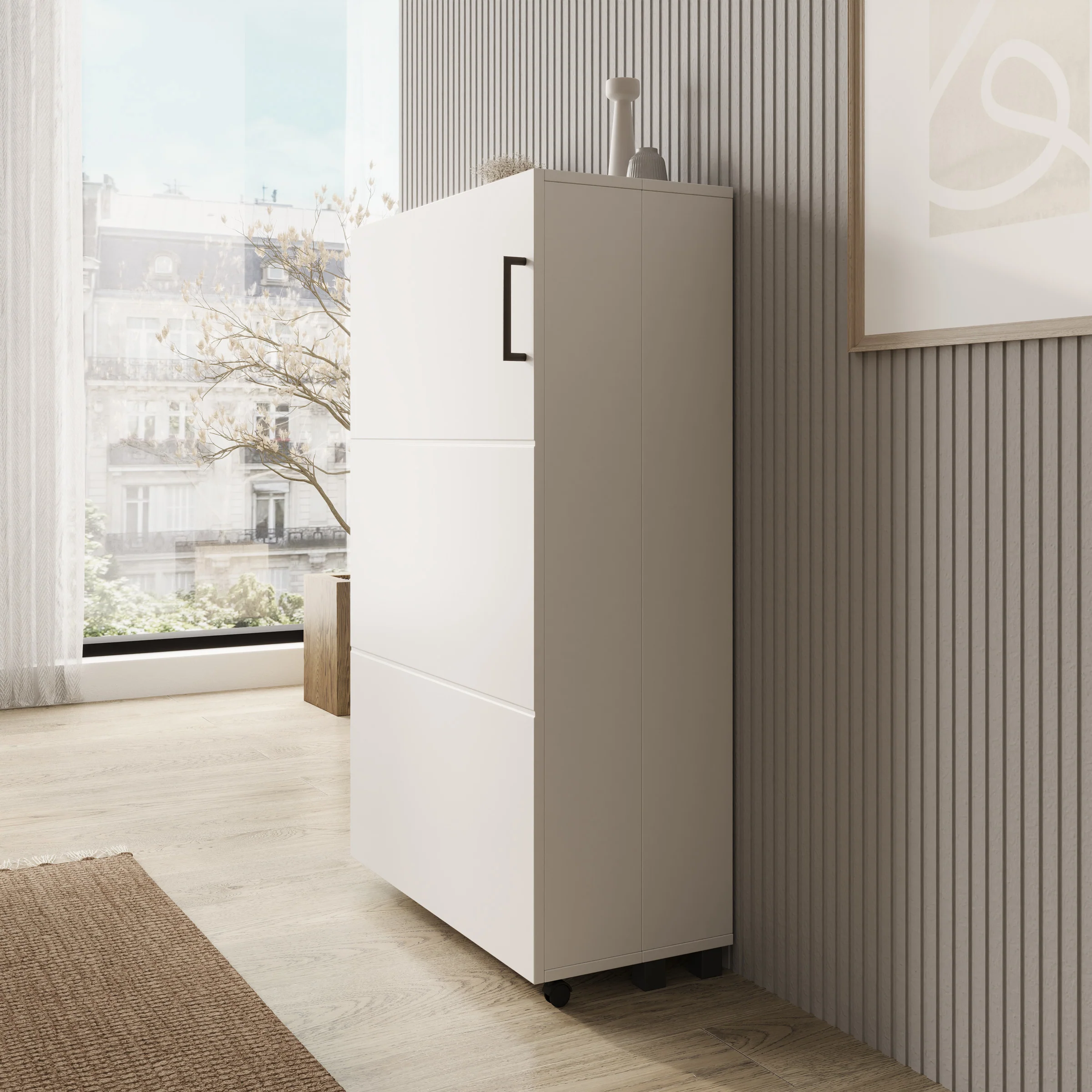 Inverly - Schoenenkast - Wit - 68x33x113 cm - Image 4