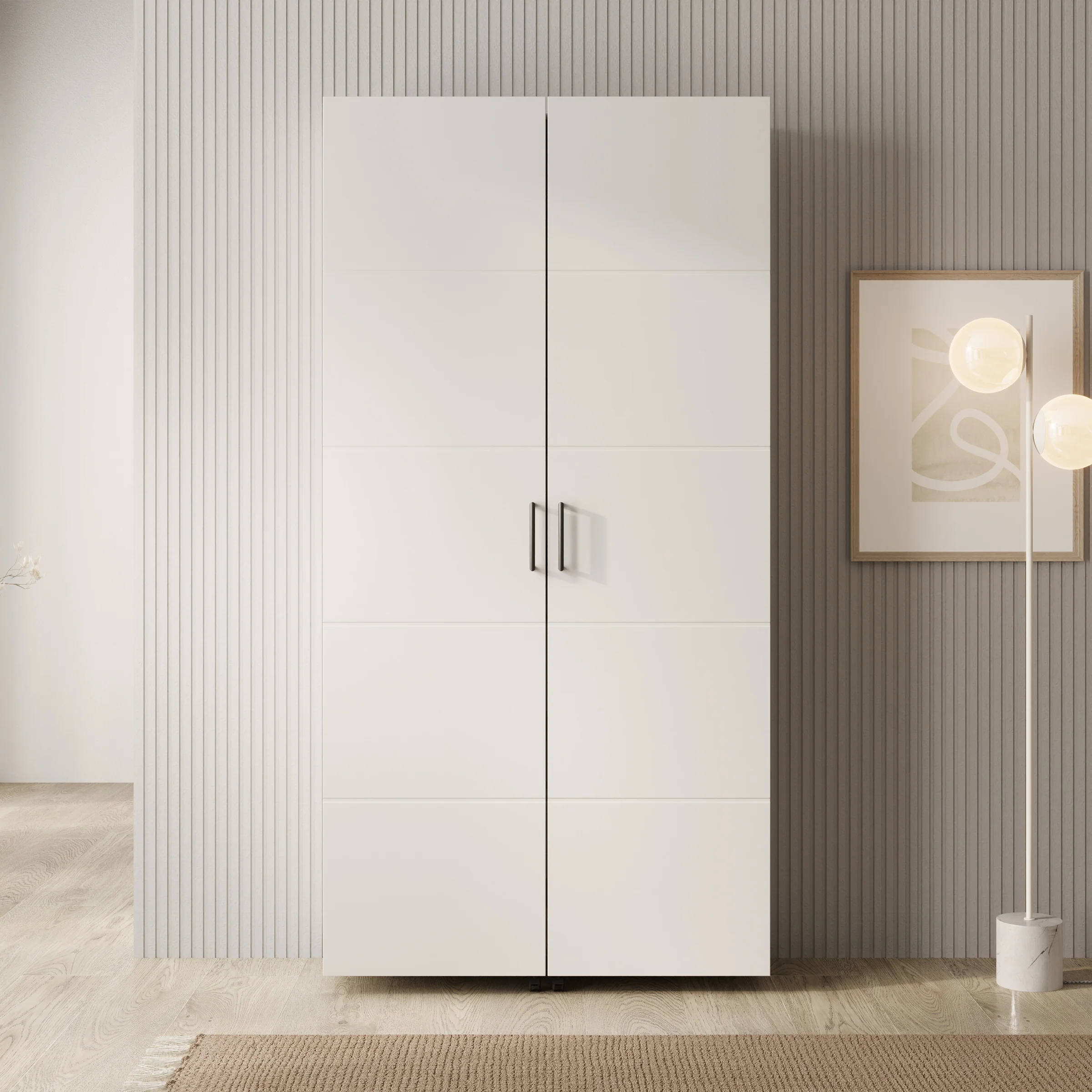 Inverly - Schoenenkast - Wit - 92x33x185 cm - Image 3