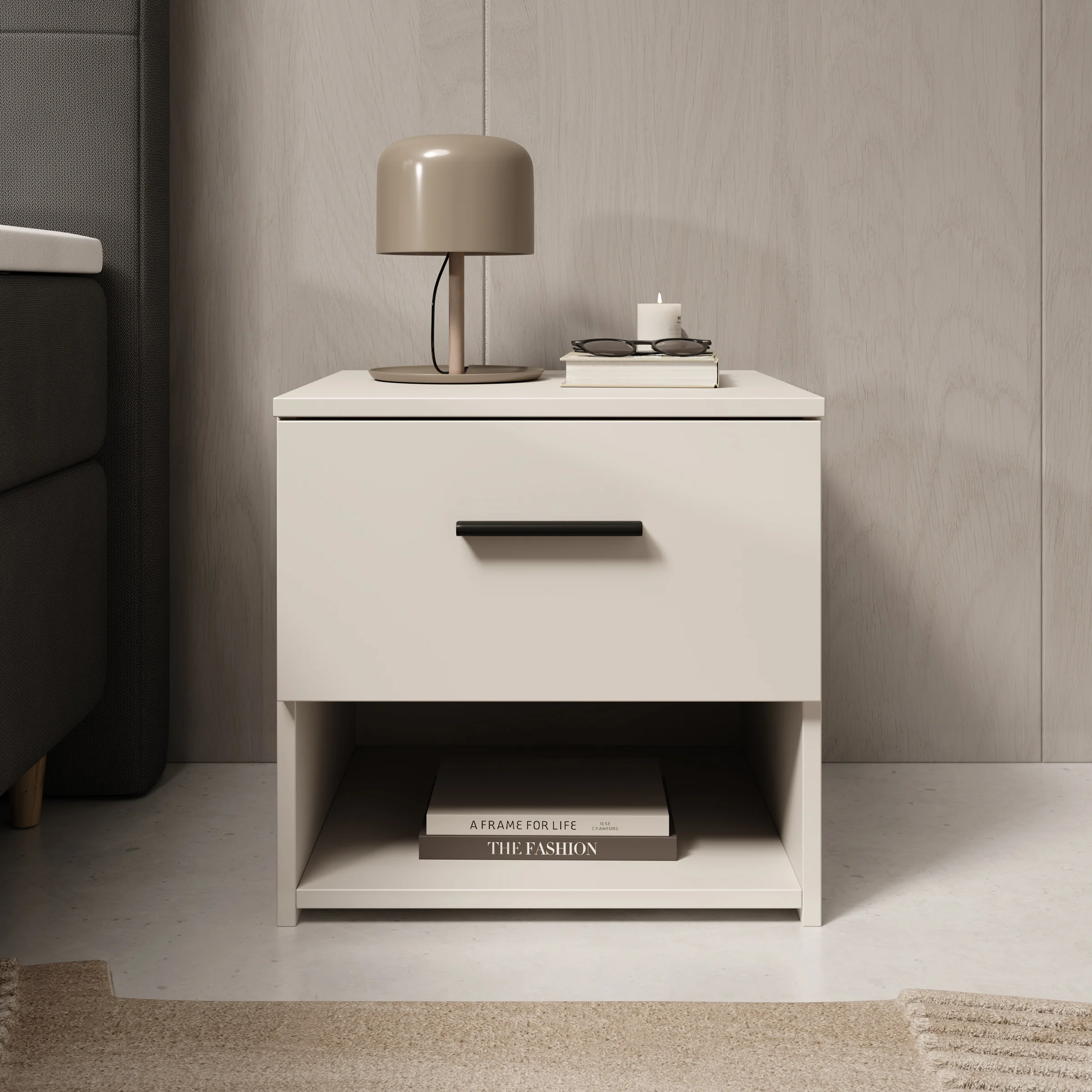 Isandro - Nachtkastje - Beige - 45x41x44 cm - Image 3