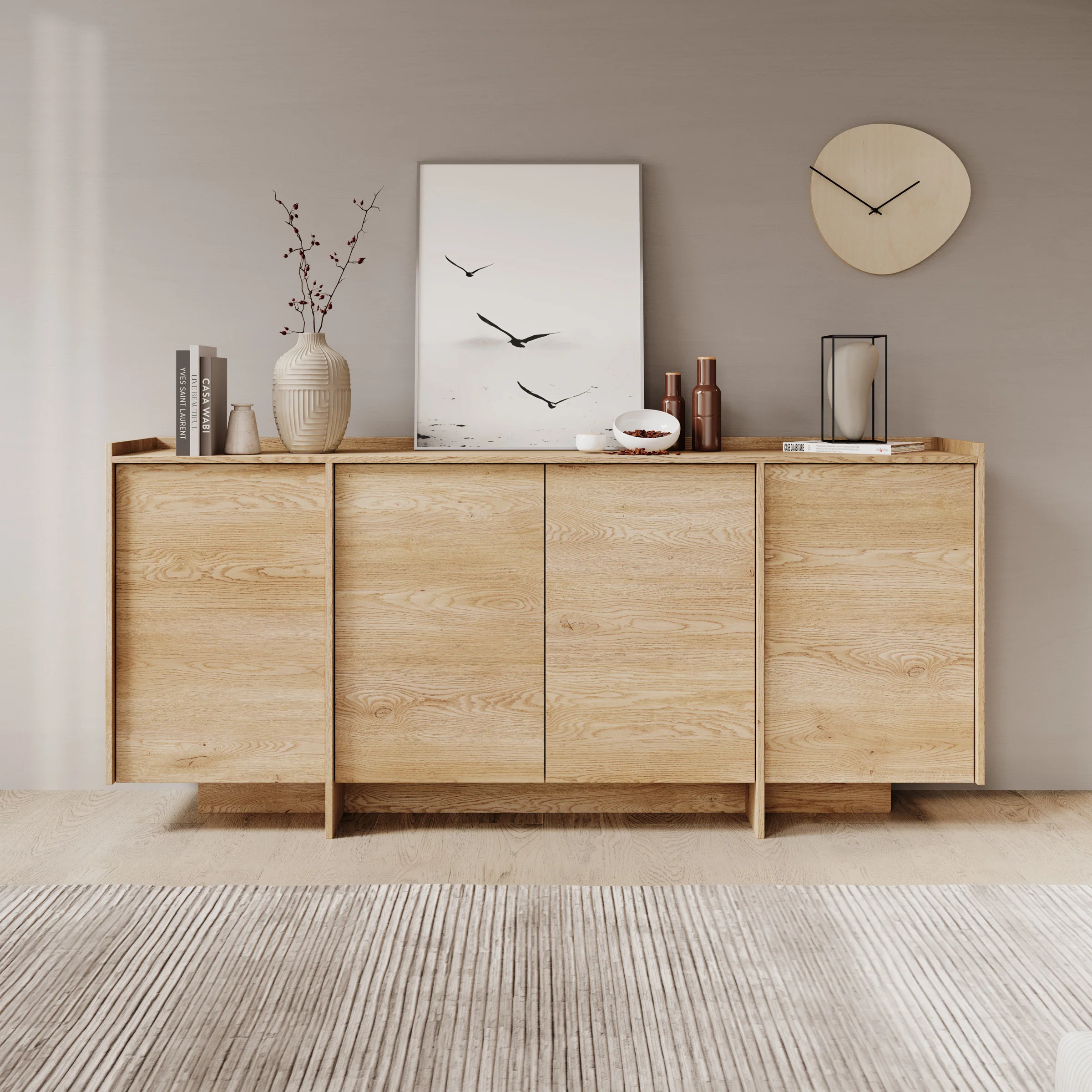 Jaxon - Dressoir - Eiken - 200x38x90 cm - Image 3