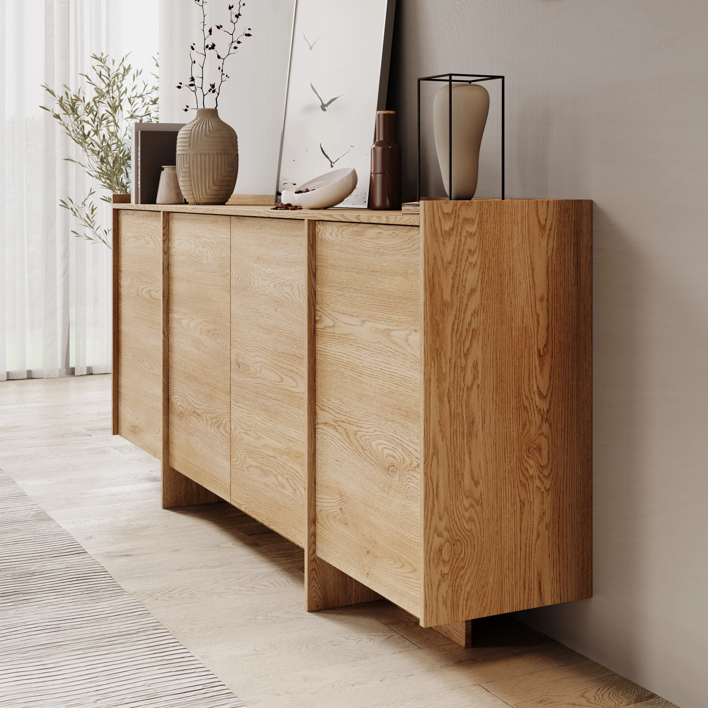 Jaxon - Dressoir - Eiken - 200x38x90 cm - Image 4