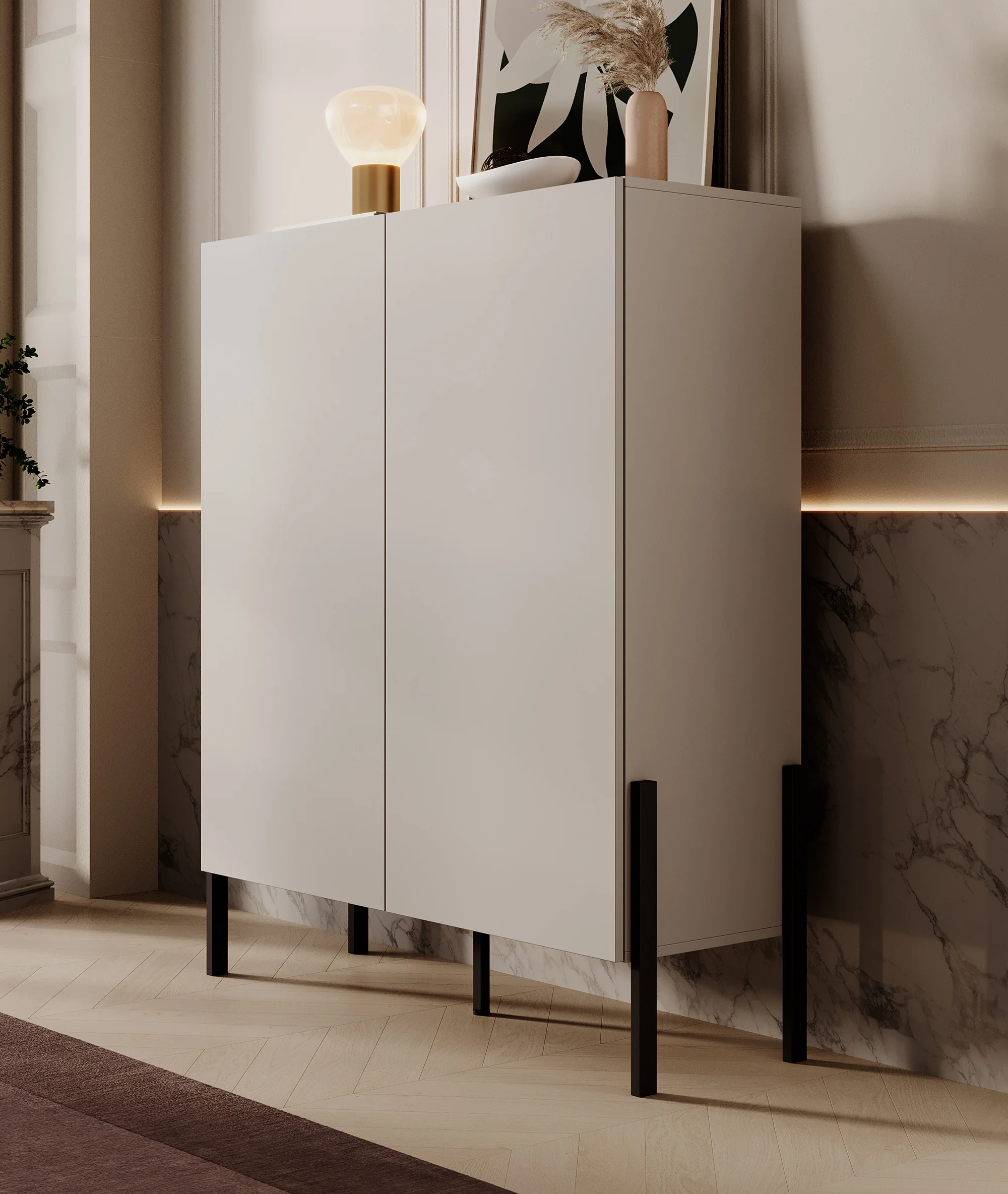 Jordy - Dressoir - Beige - 114x40x135 cm - Image 4