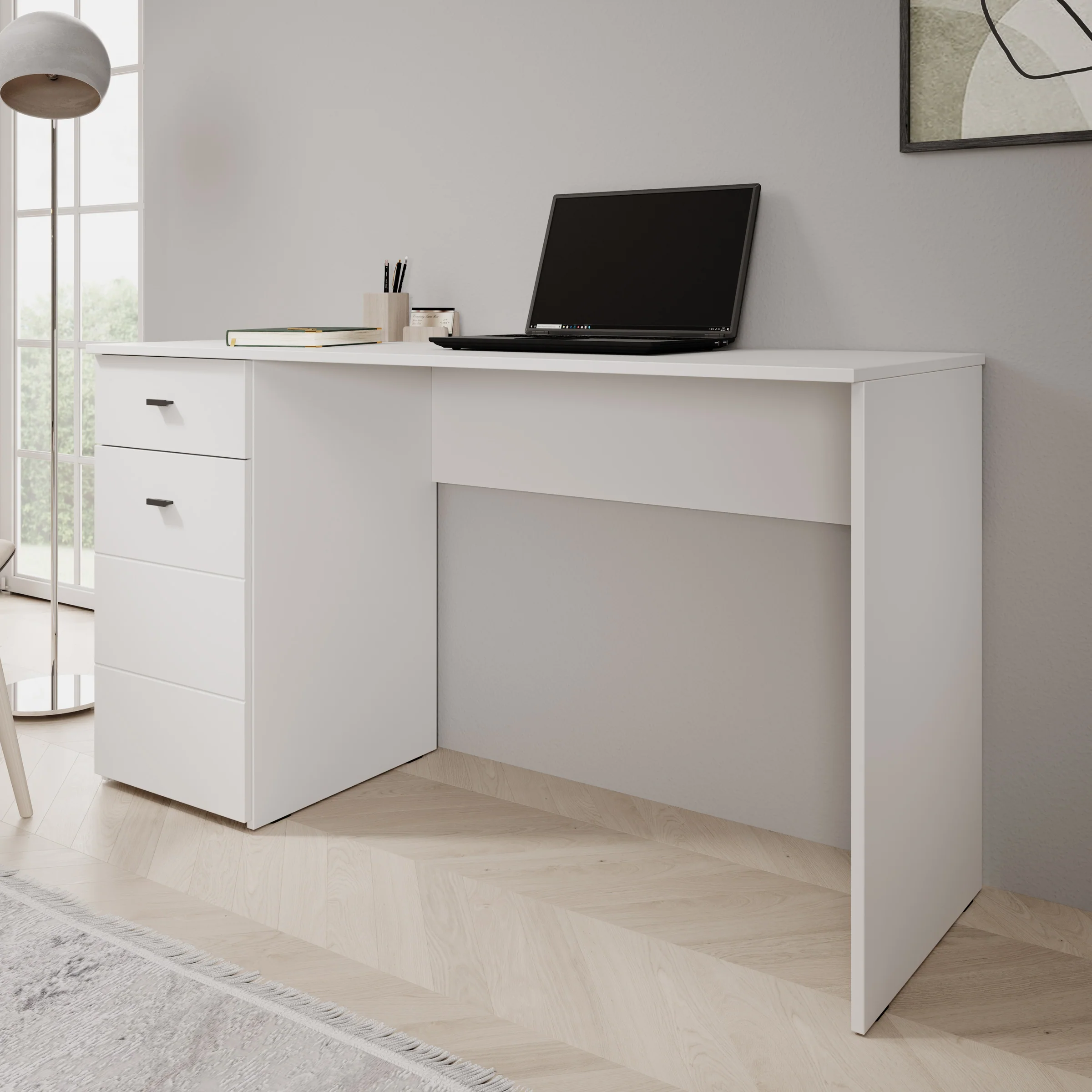 Kairo - Bureau - Wit - 140x50x77 cm