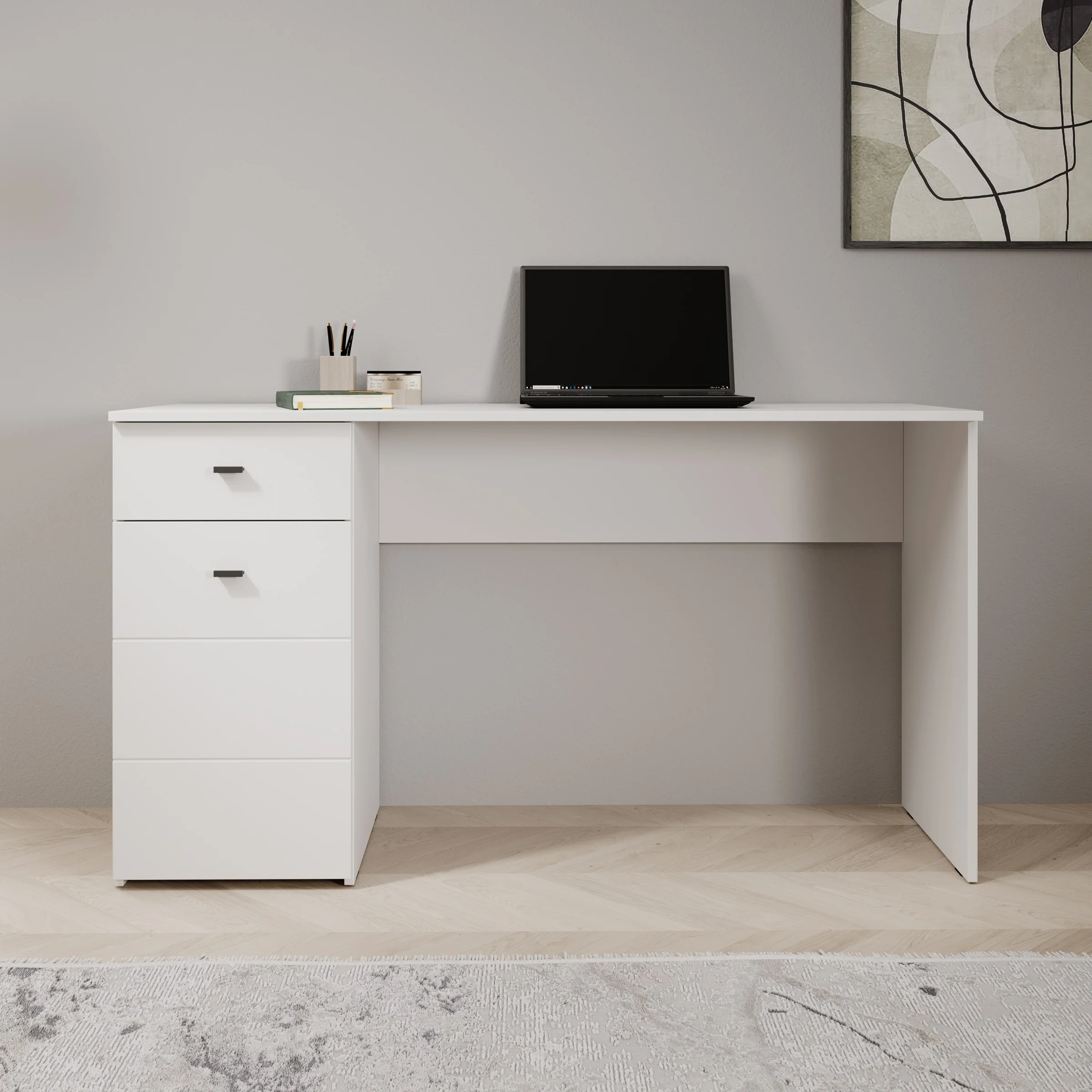 Kairo - Bureau - Wit - 140x50x77 cm - Image 3